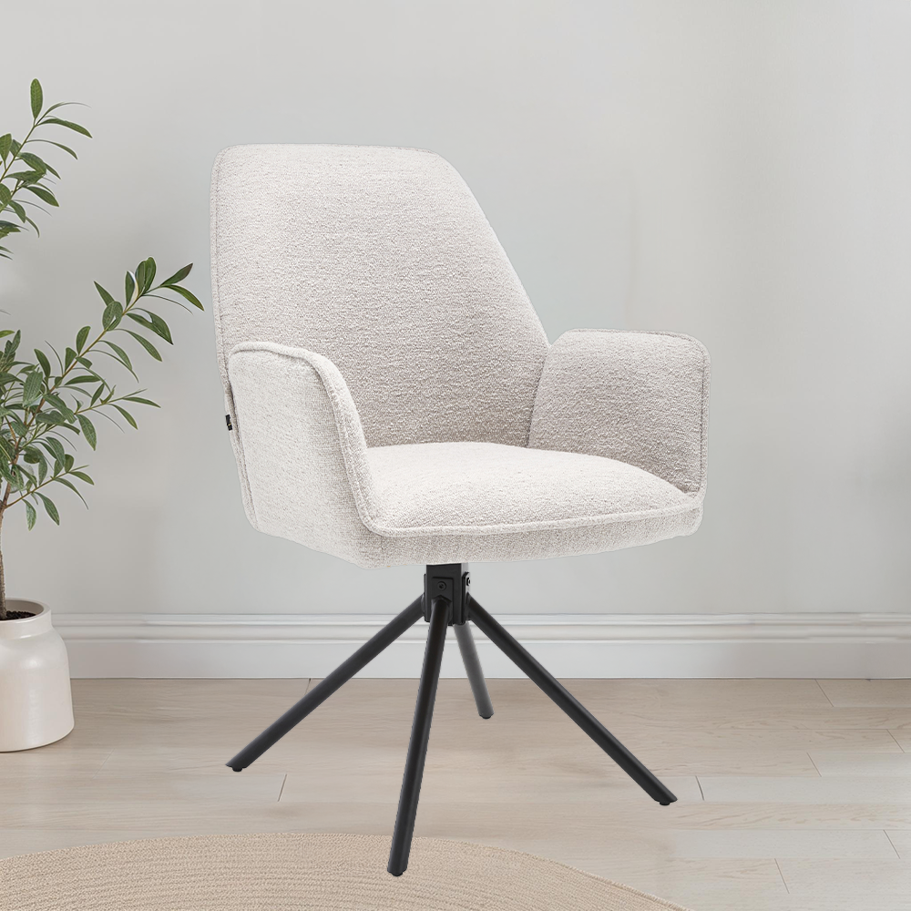 Eetkamerstoel Noah Boucle Beige