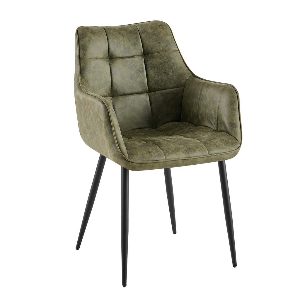 Eetkamerstoel Lucille Arm CEP 04 Army Groen