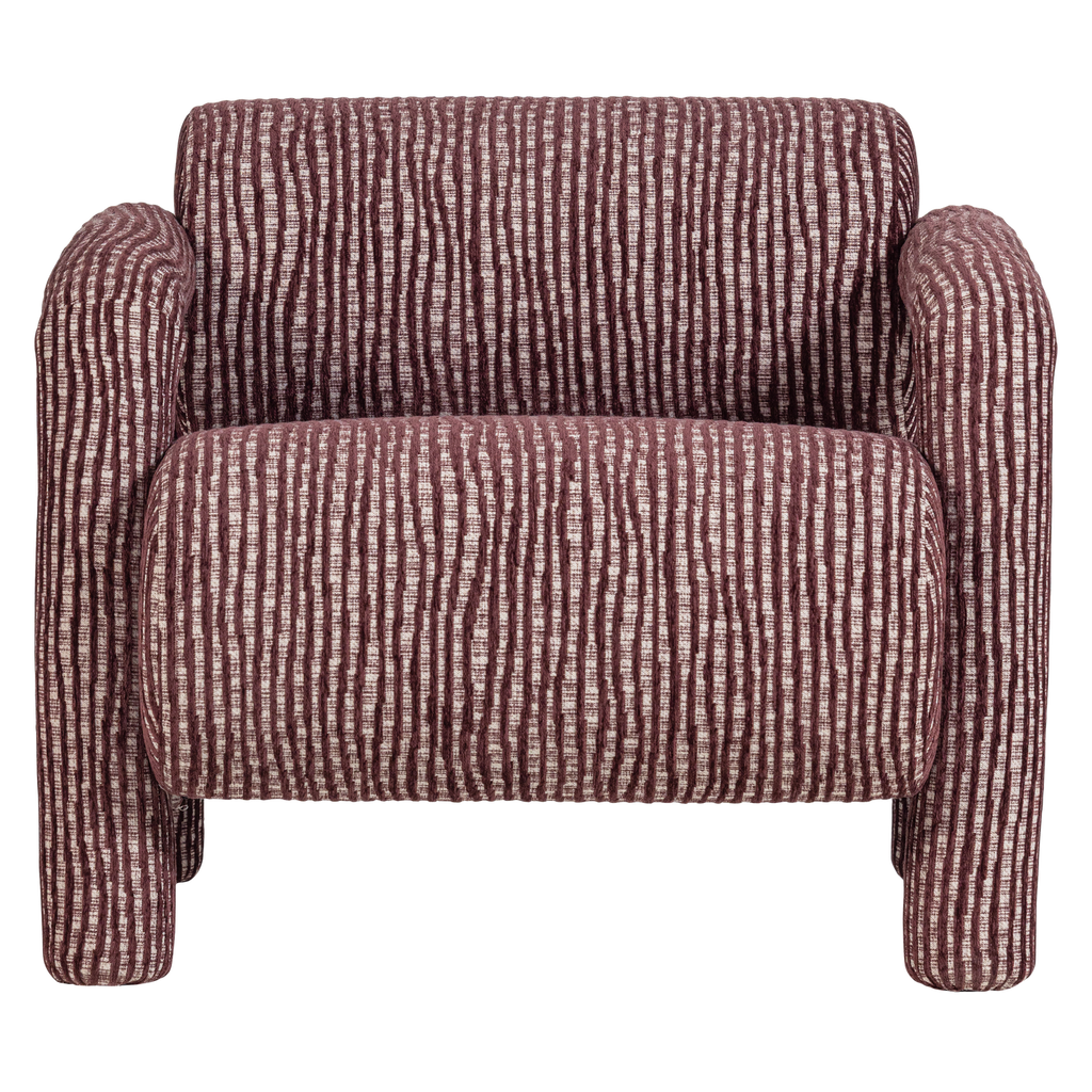LENNY FAUTEUIL MET DESSIN BORDEAUXROOD