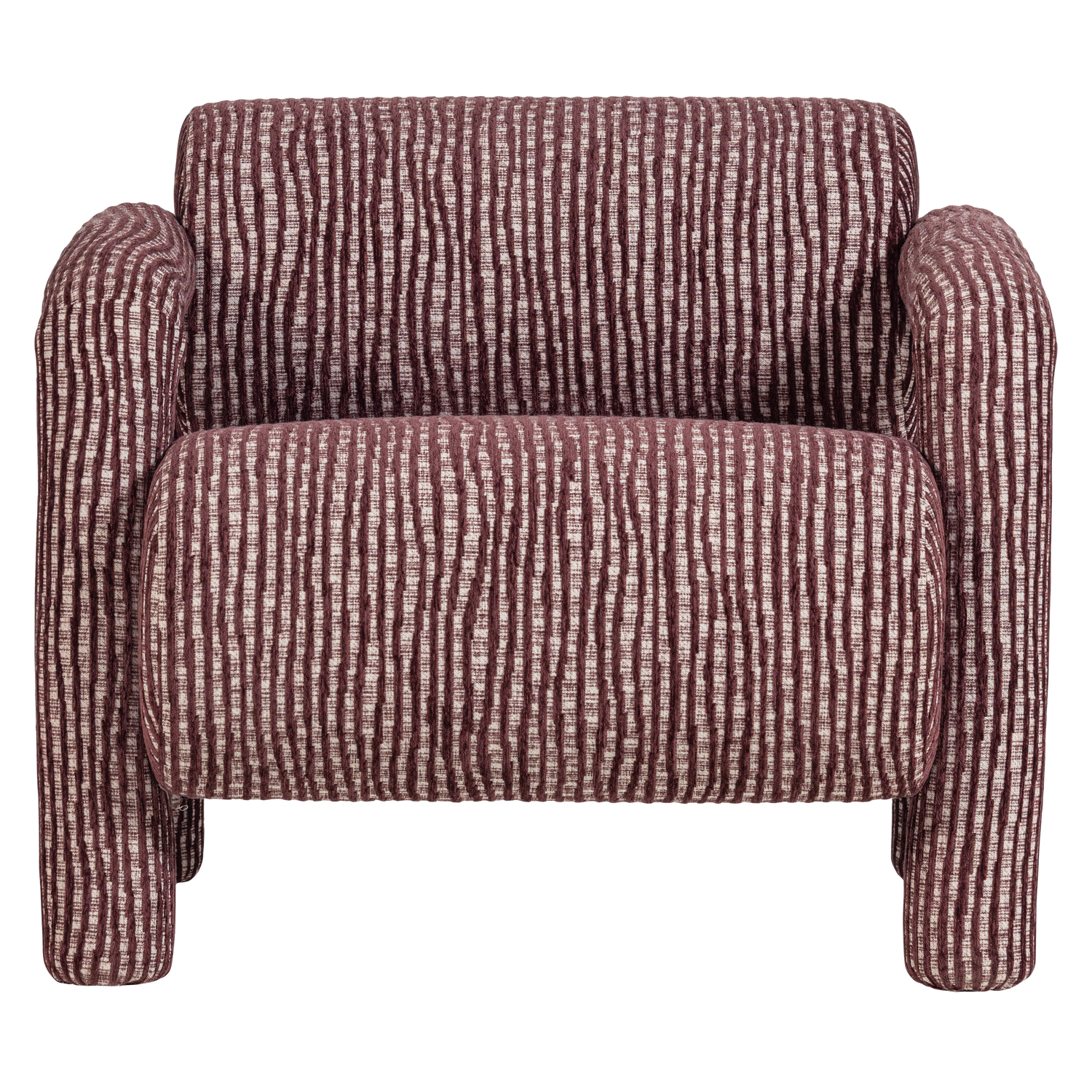 LENNY FAUTEUIL MET DESSIN BORDEAUXROOD