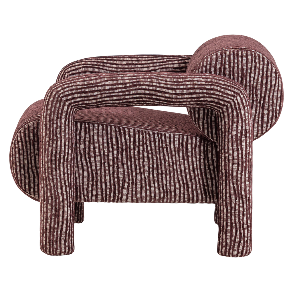 LENNY FAUTEUIL MET DESSIN BORDEAUXROOD