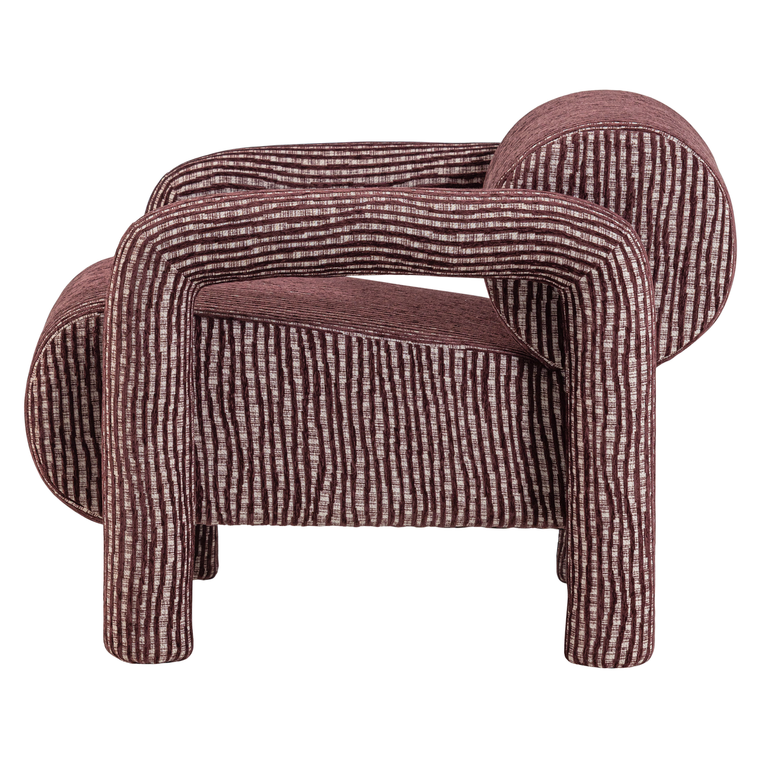 LENNY FAUTEUIL MET DESSIN BORDEAUXROOD