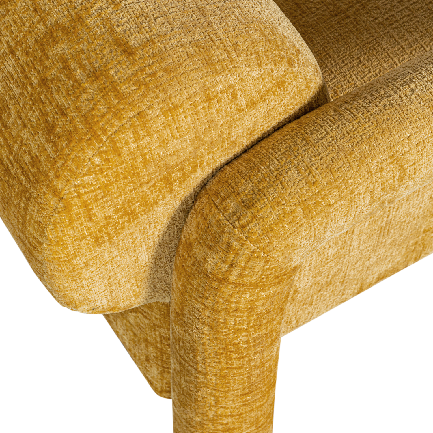 LENNY FAUTEUIL IN GROVE TEXTUUR GOUD/GEEL