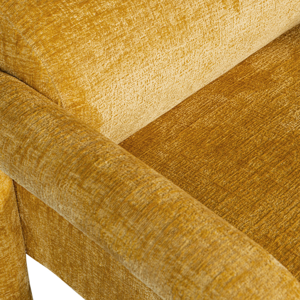 LENNY FAUTEUIL IN GROVE TEXTUUR GOUD/GEEL