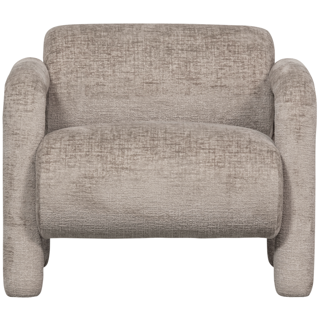 LENNY FAUTEUIL IN GROVE TEXTUUR ZAND