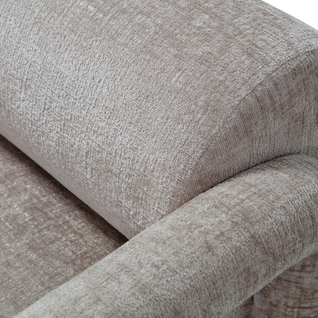 LENNY FAUTEUIL IN GROVE TEXTUUR ZAND