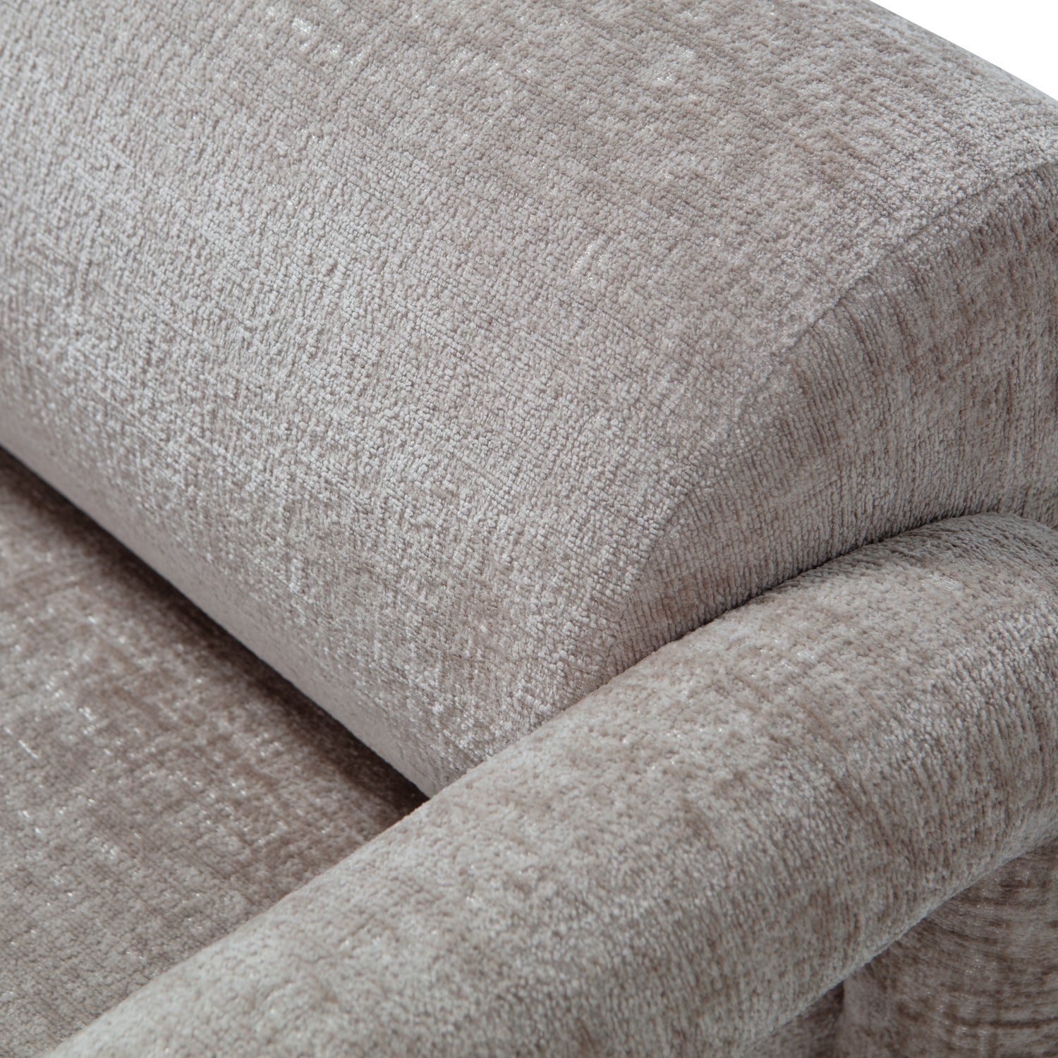 LENNY FAUTEUIL IN GROVE TEXTUUR ZAND