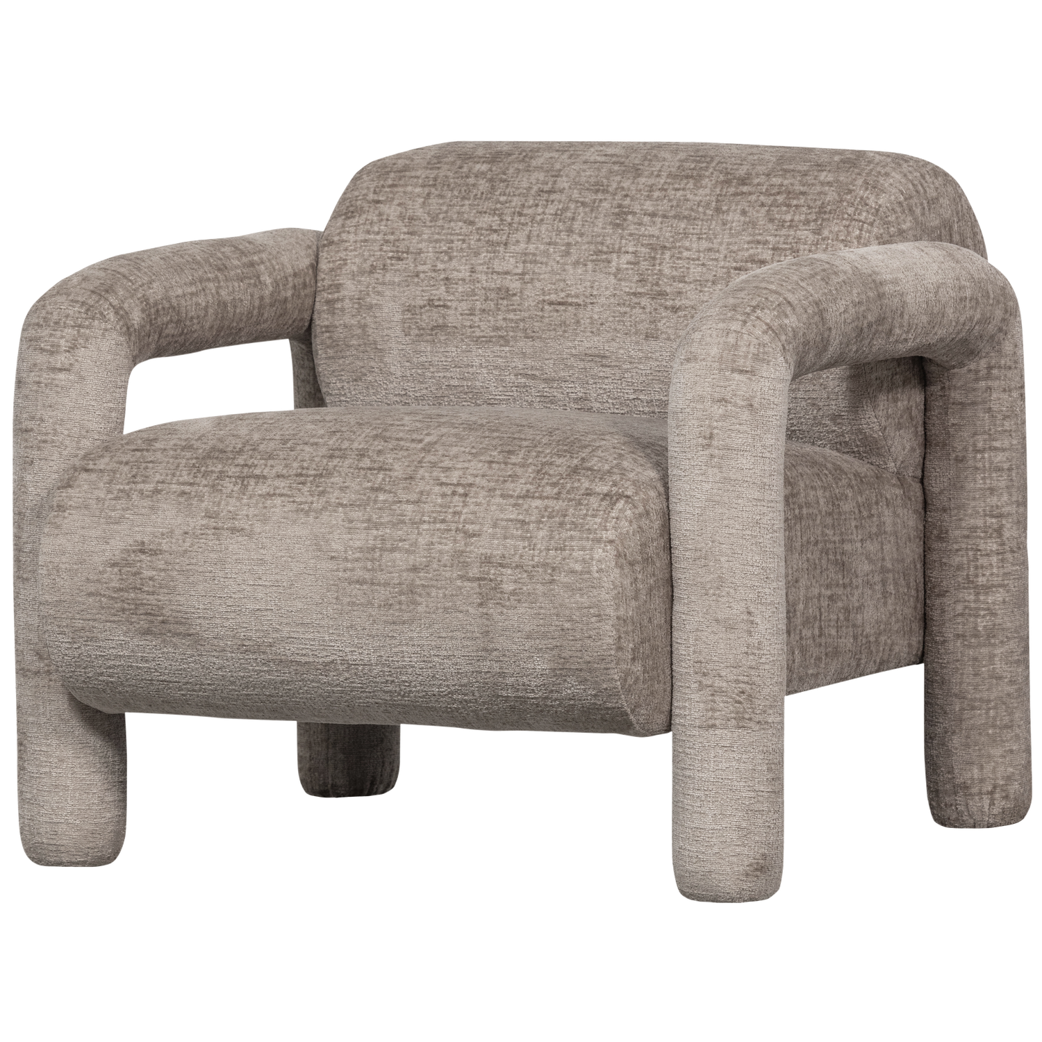 LENNY FAUTEUIL IN GROVE TEXTUUR ZAND