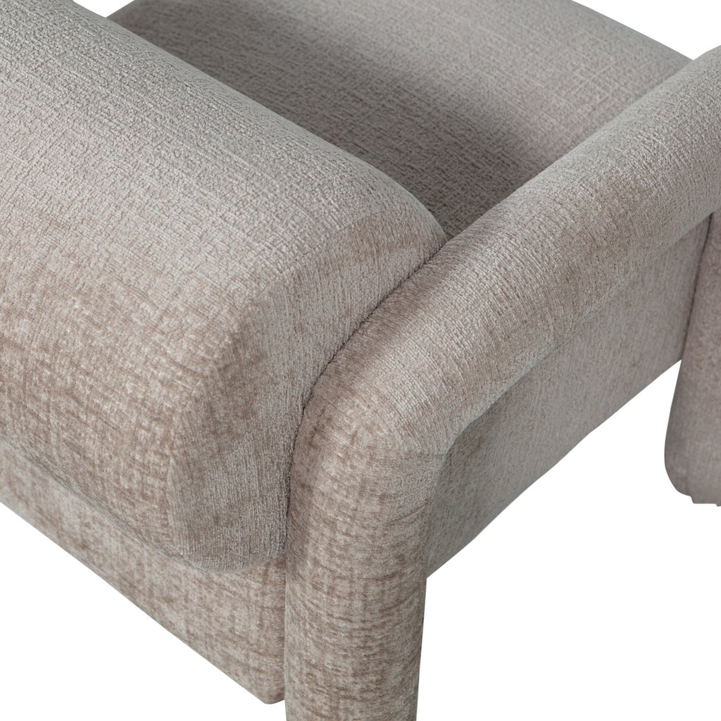 LENNY FAUTEUIL IN GROVE TEXTUUR ZAND