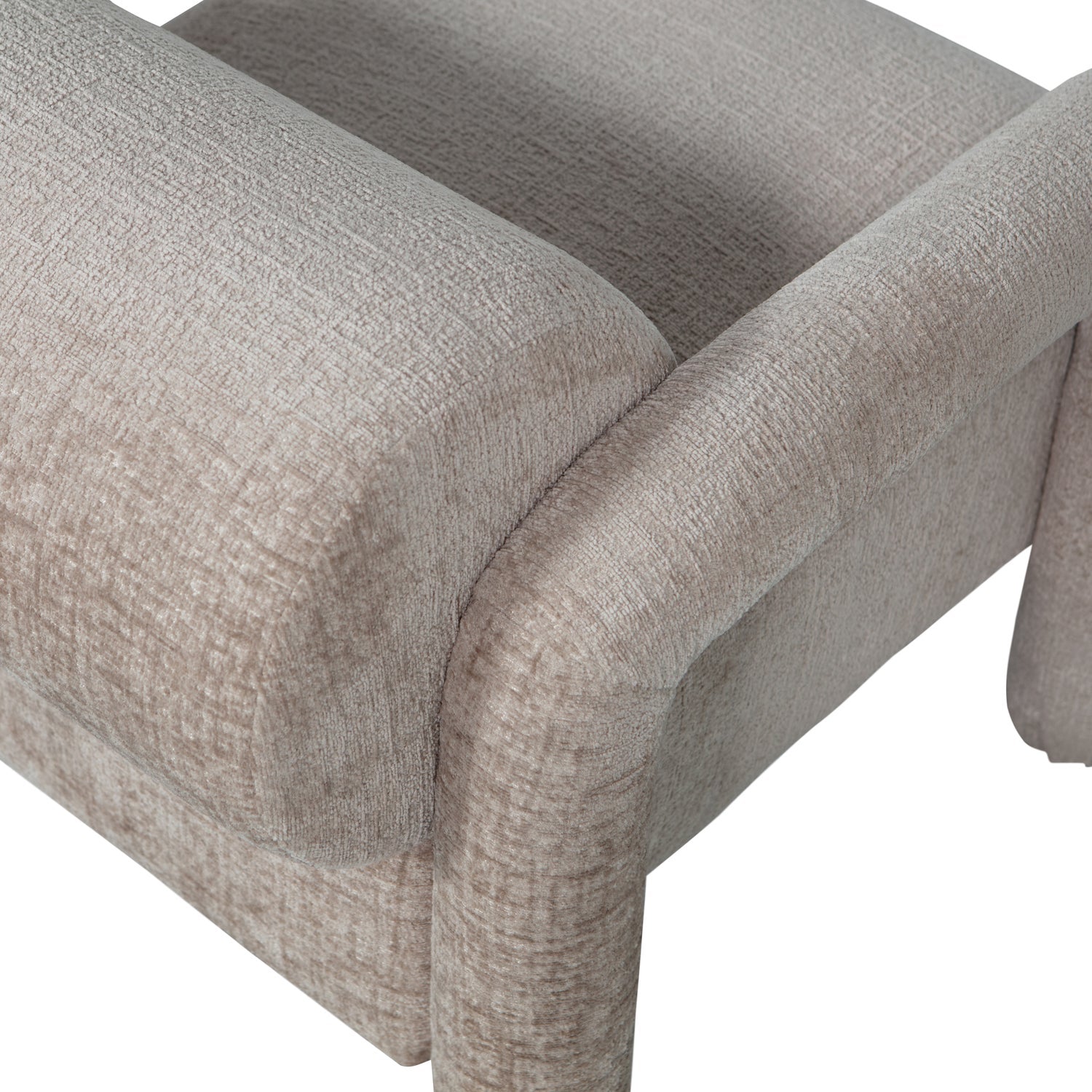 LENNY FAUTEUIL IN GROVE TEXTUUR ZAND