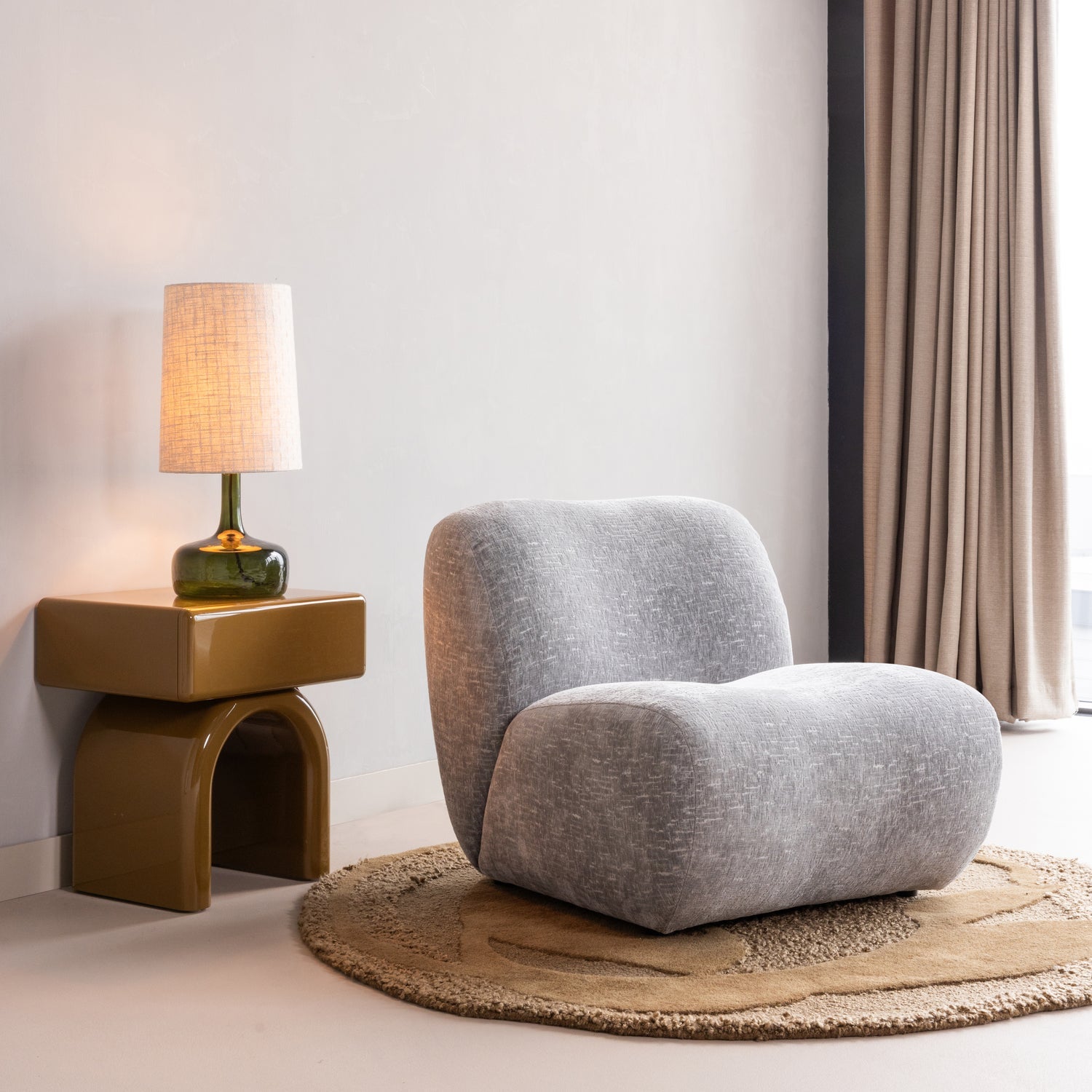 NOMU FAUTEUIL CRAQUELÉ VELVET LICHTBLAUW [fsc]