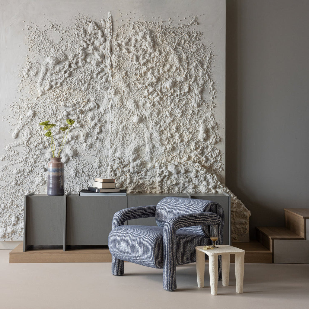 LENNY FAUTEUIL MET DESSIN GRIJSBLAUW
