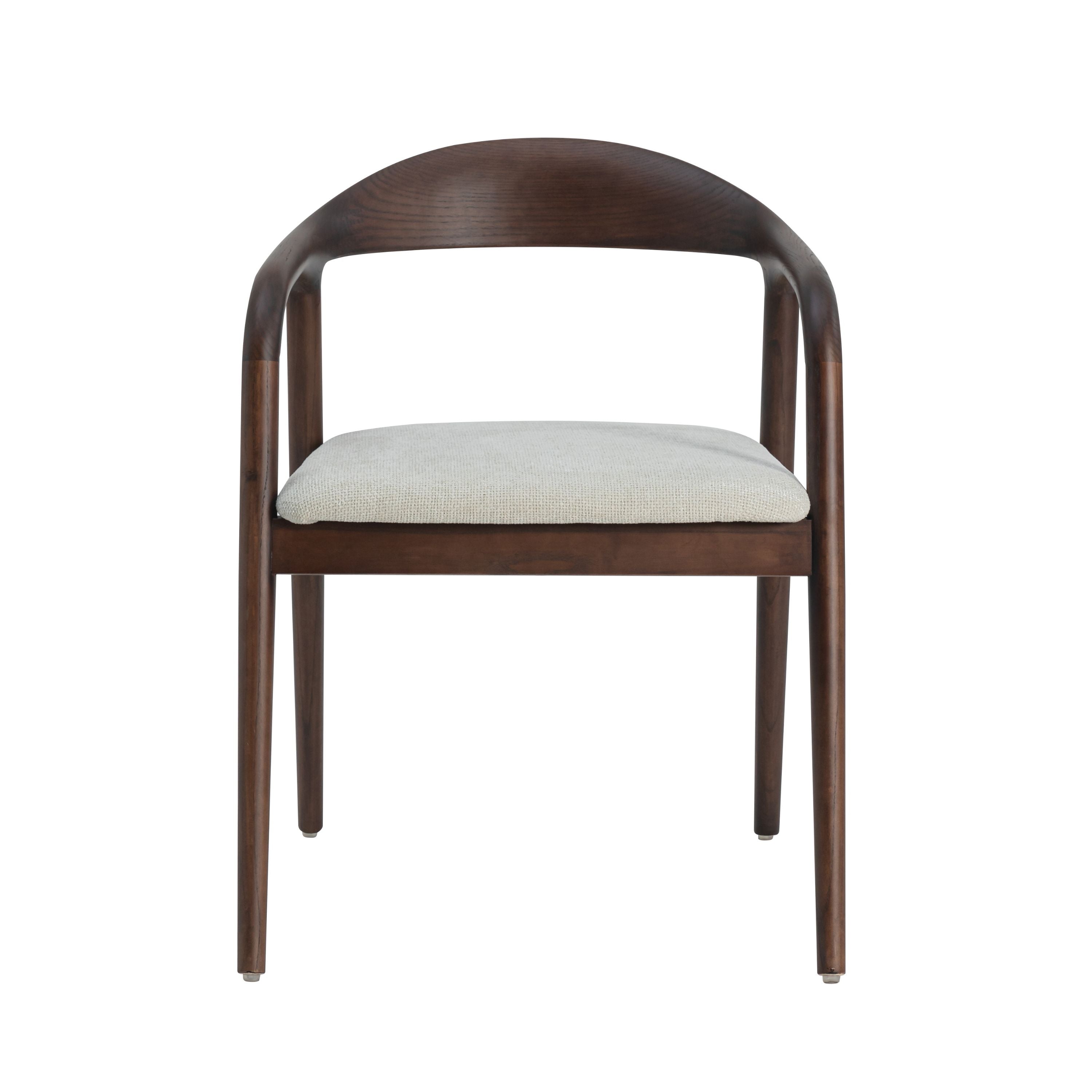 Andrea Walnoot Eetkamerstoel - Japandi Beige