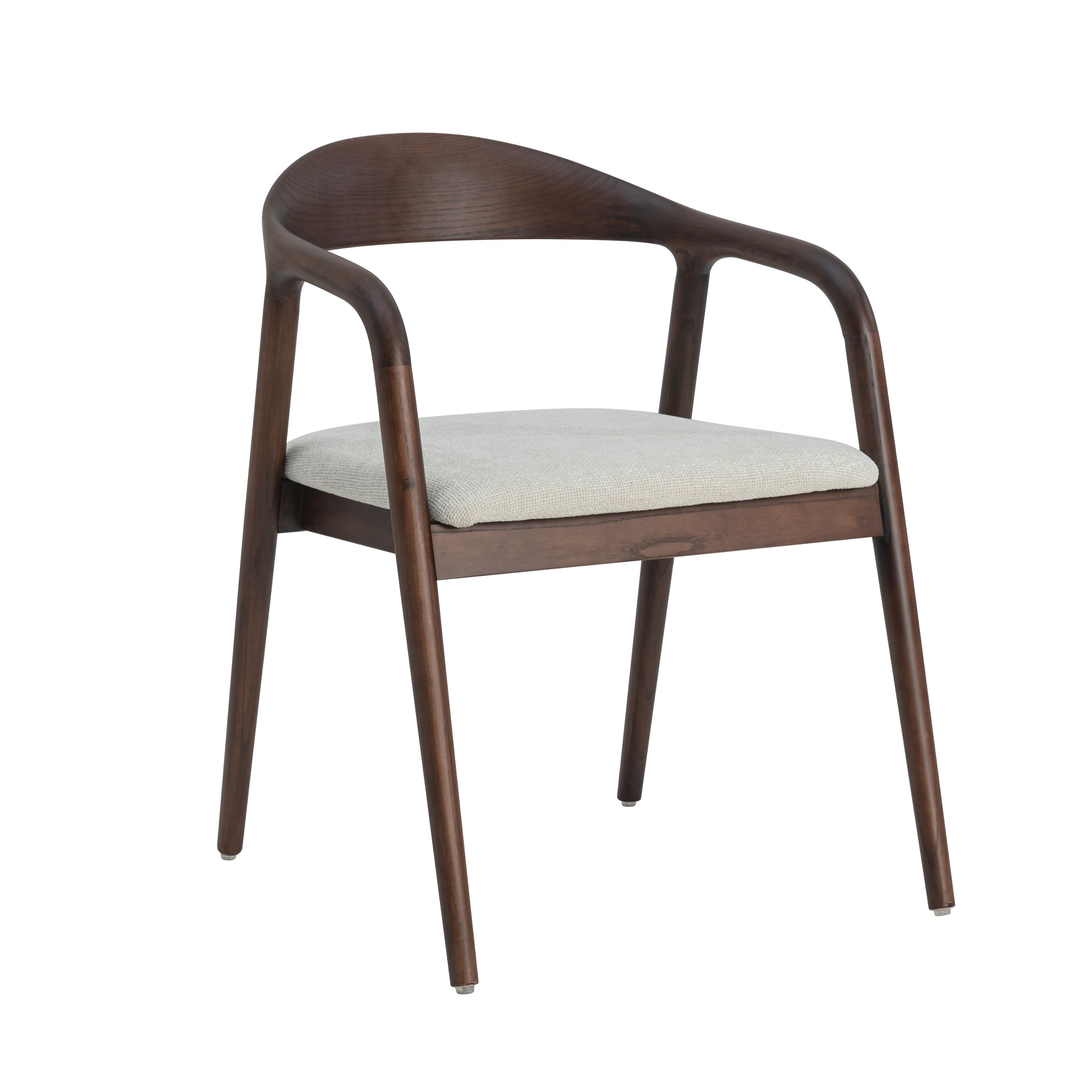 Andrea Walnoot Eetkamerstoel - Japandi Beige