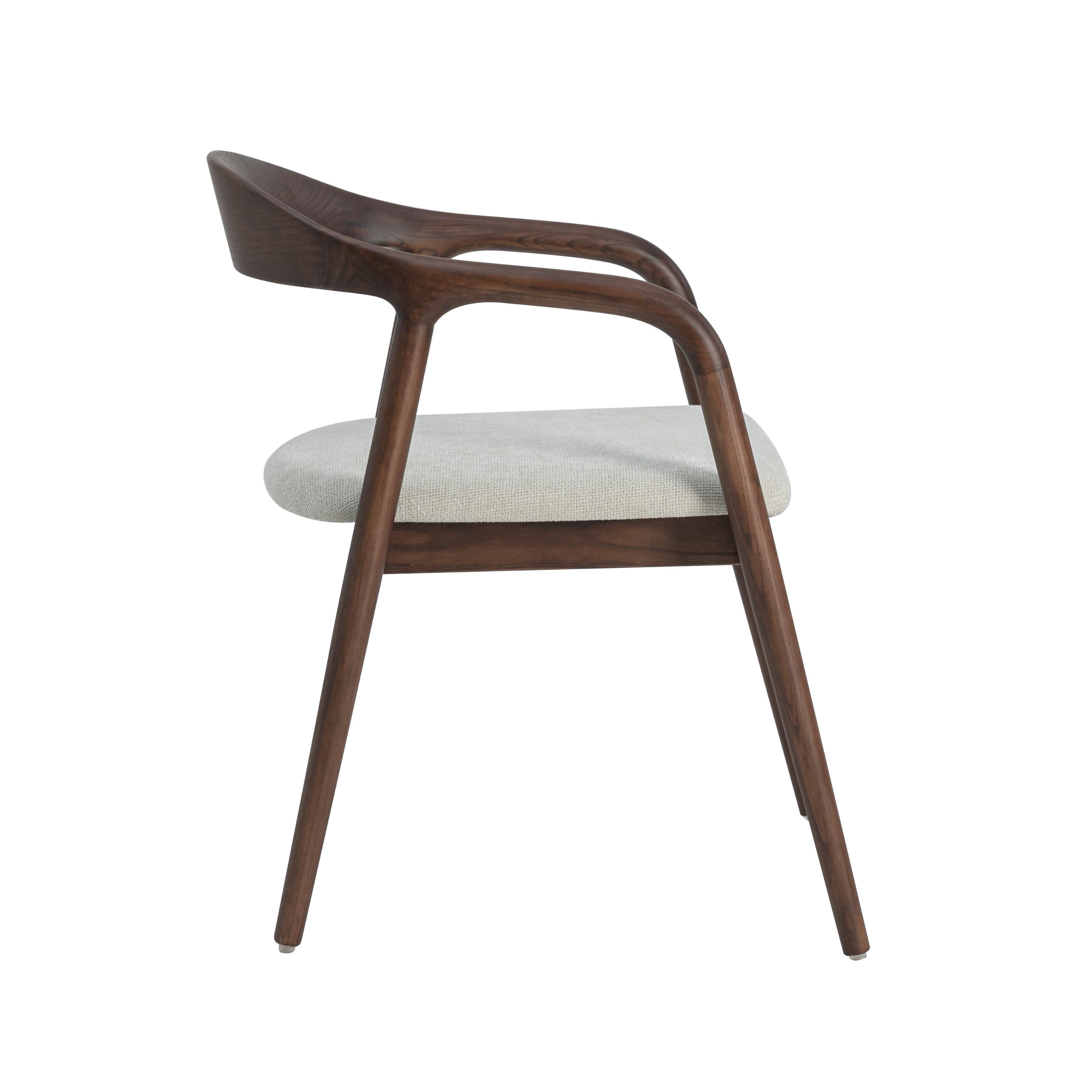 Andrea Walnoot Eetkamerstoel - Japandi Beige