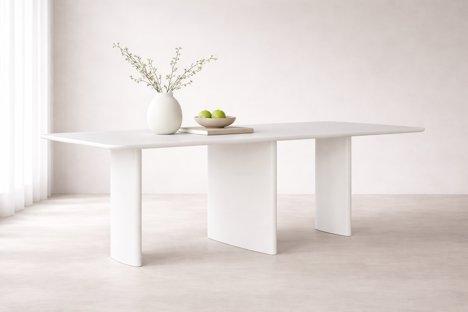Eettafel Jade Rechthoek Creme Wit