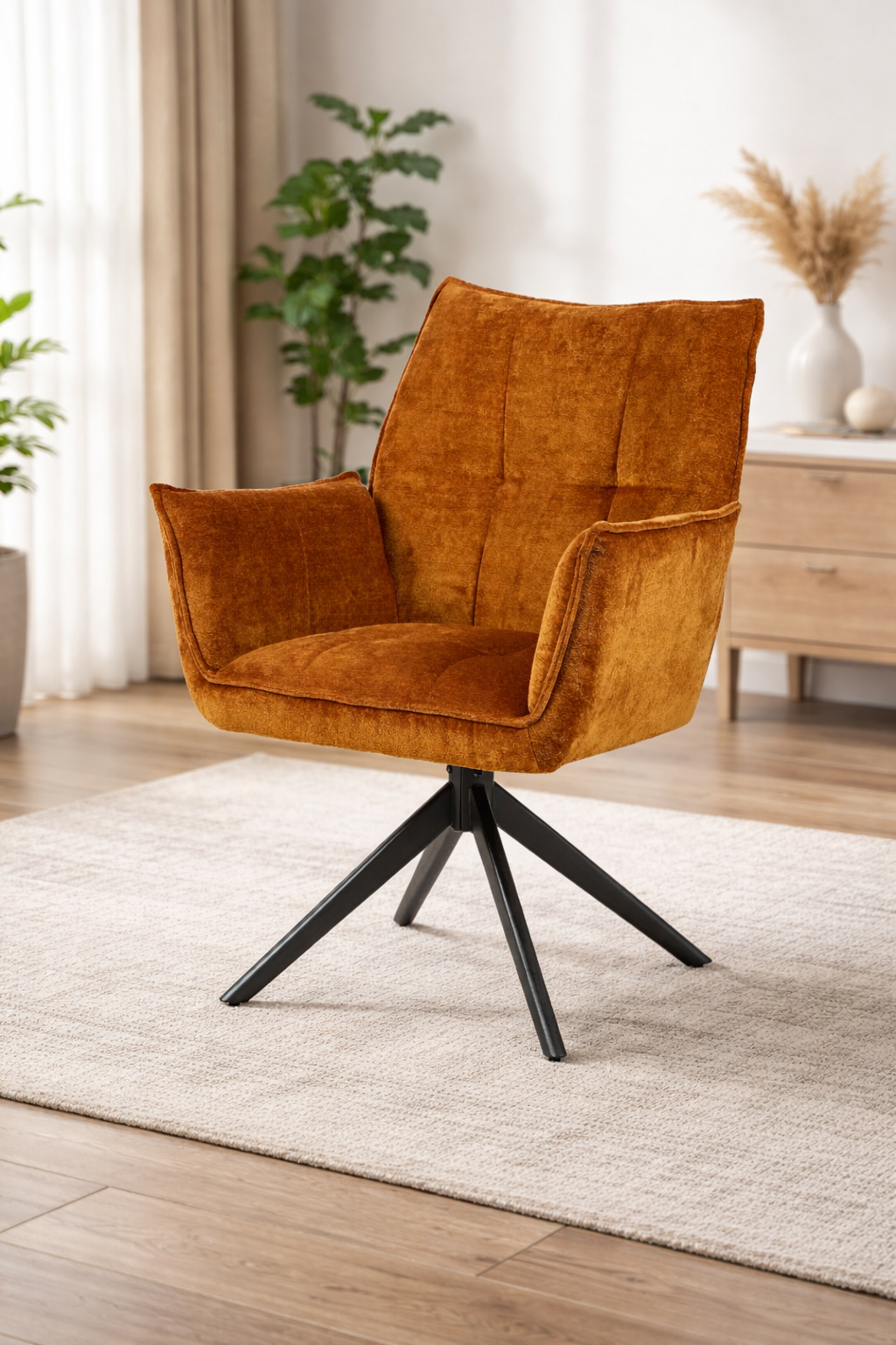 Eetkamerstoel Jamie Okergeel/Mosterd