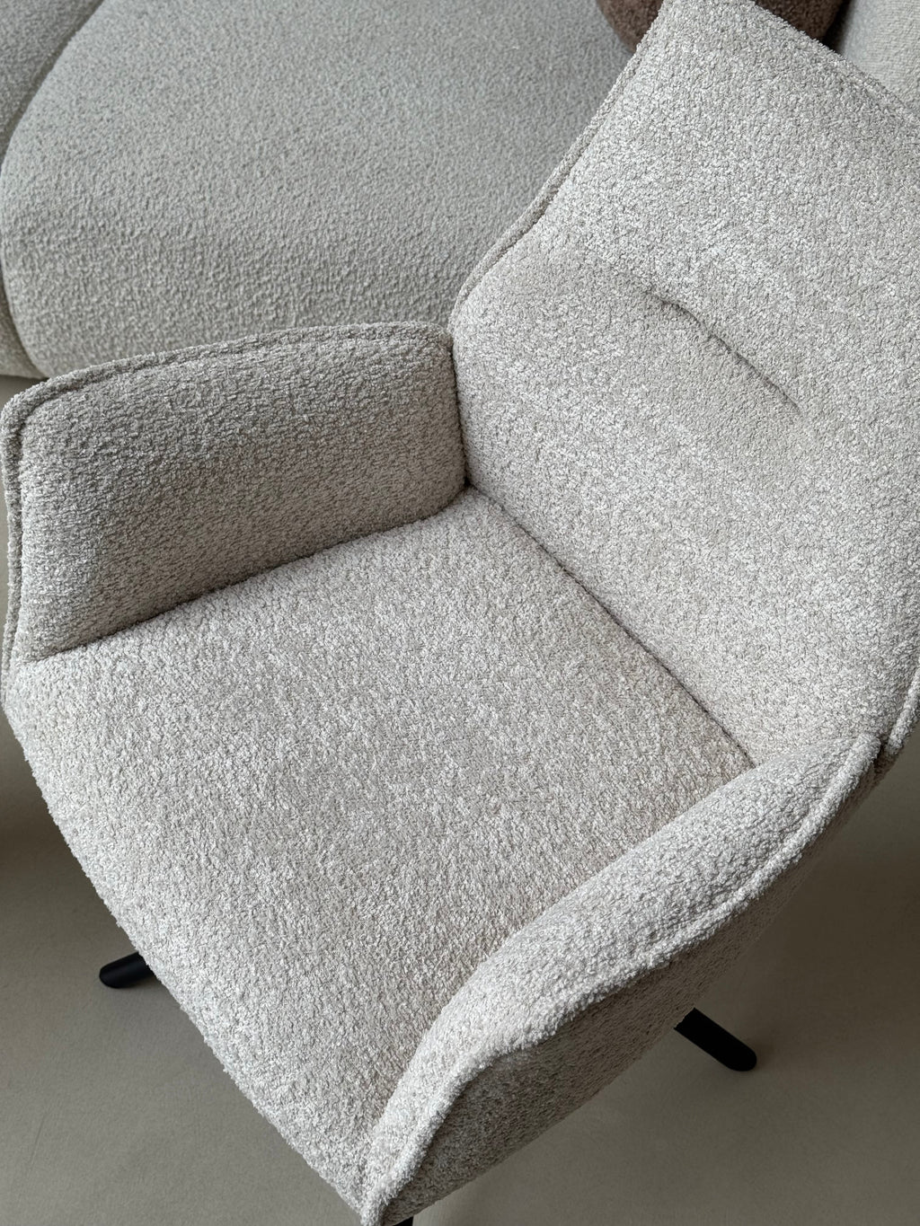 Nora Draaistoel - Beige - Chenille
