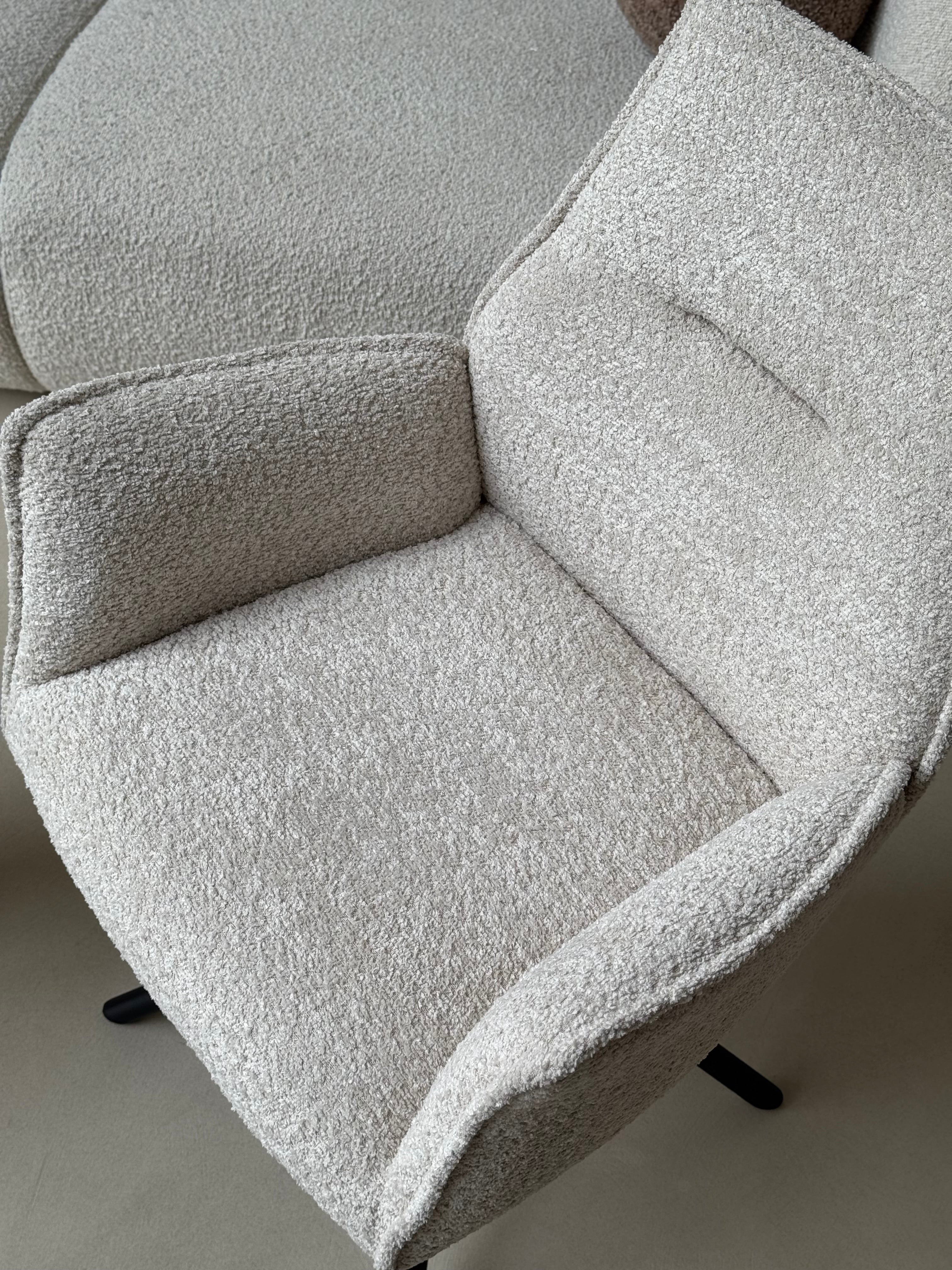 Nora Draaistoel - Beige - Chenille