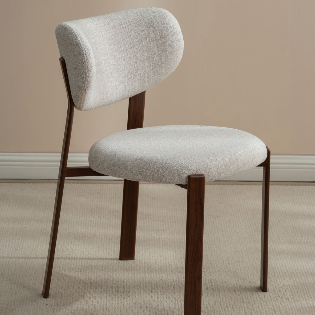 Jane Eetkamerstoel - Beige Walnoot