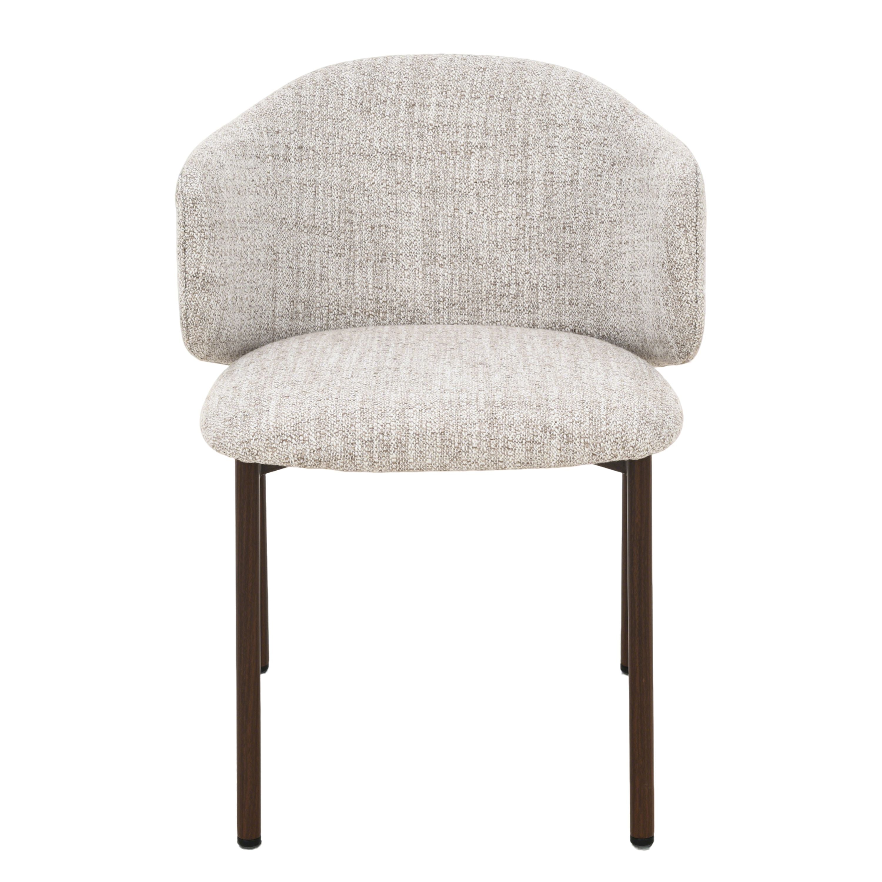 Jenna Eetkamerstoel - Beige - Walnoot Poten