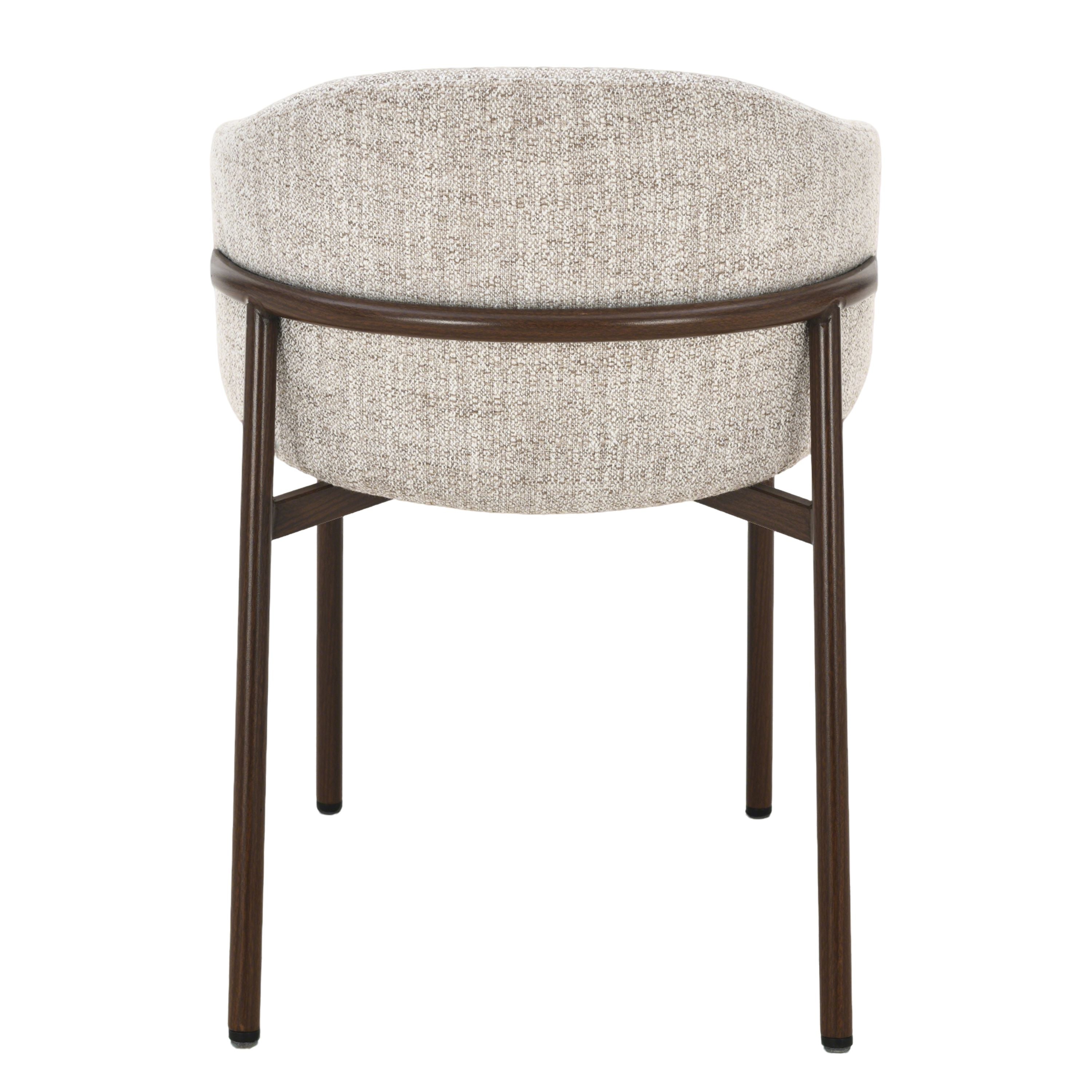 Jenna Eetkamerstoel - Beige - Walnoot Poten