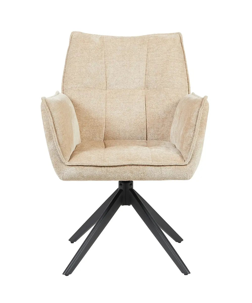 Eetkamerstoel Jamie Beige/Naturel