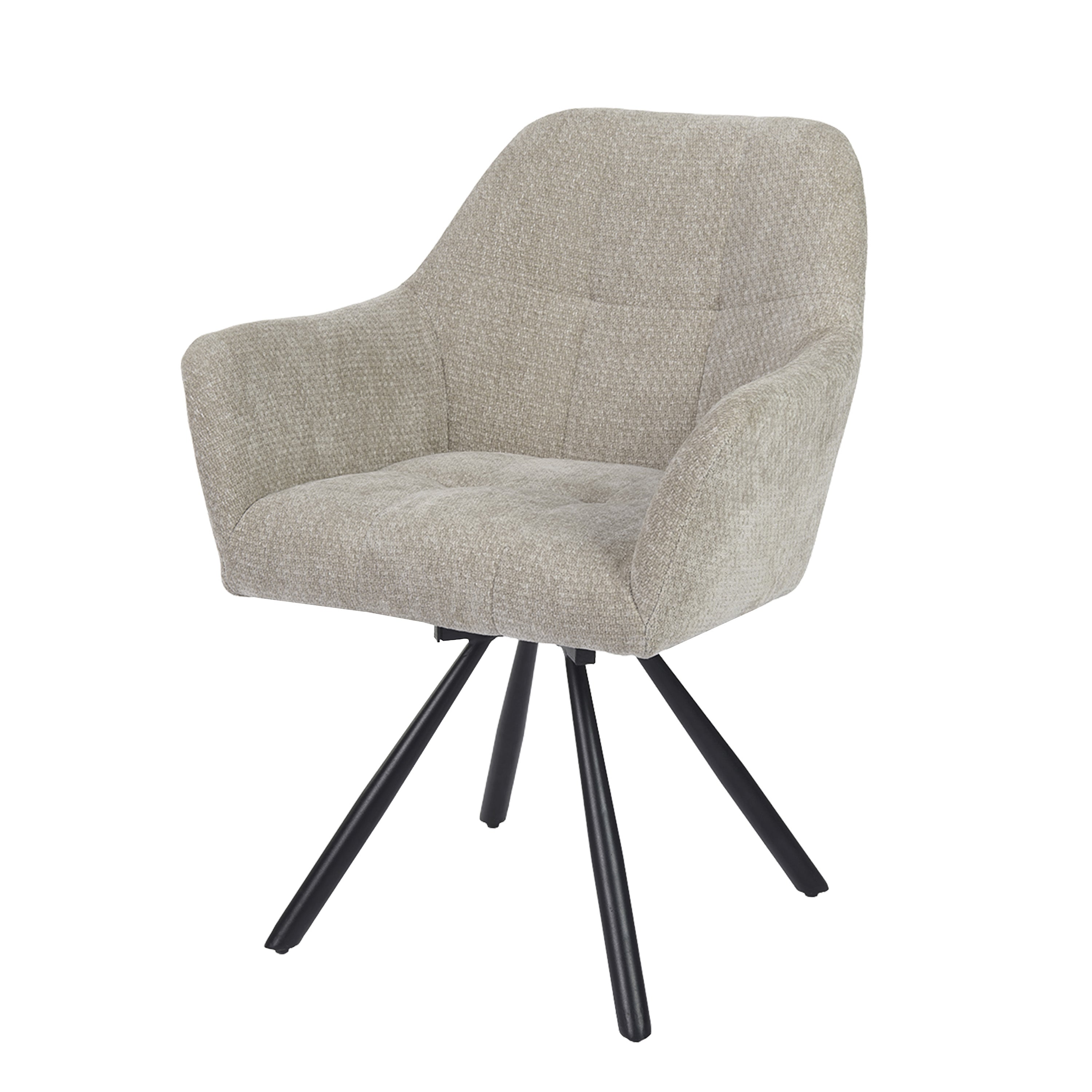 Breeze Draaistoel - Beige - Chenille