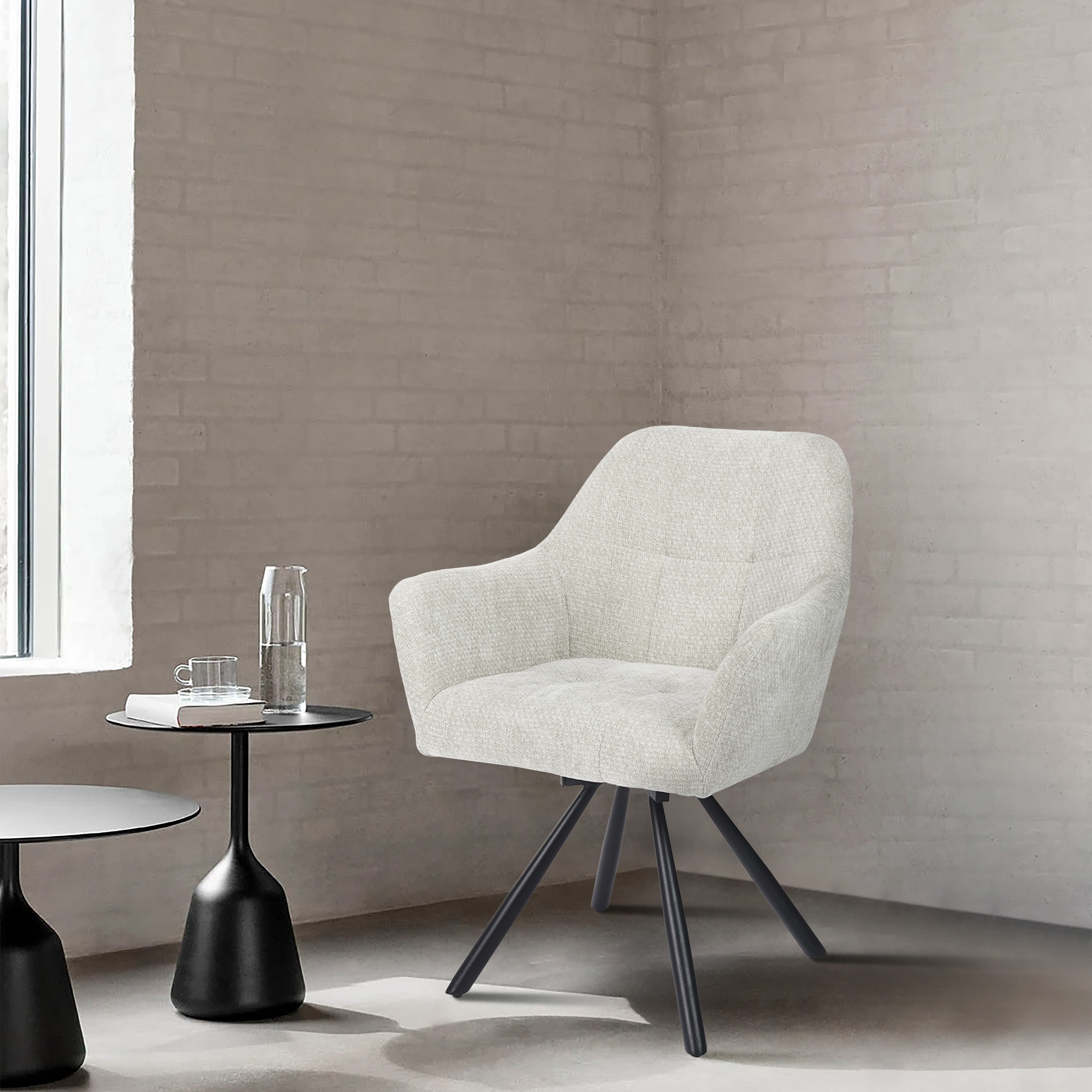 Breeze Draaistoel - Ecru - Chenille