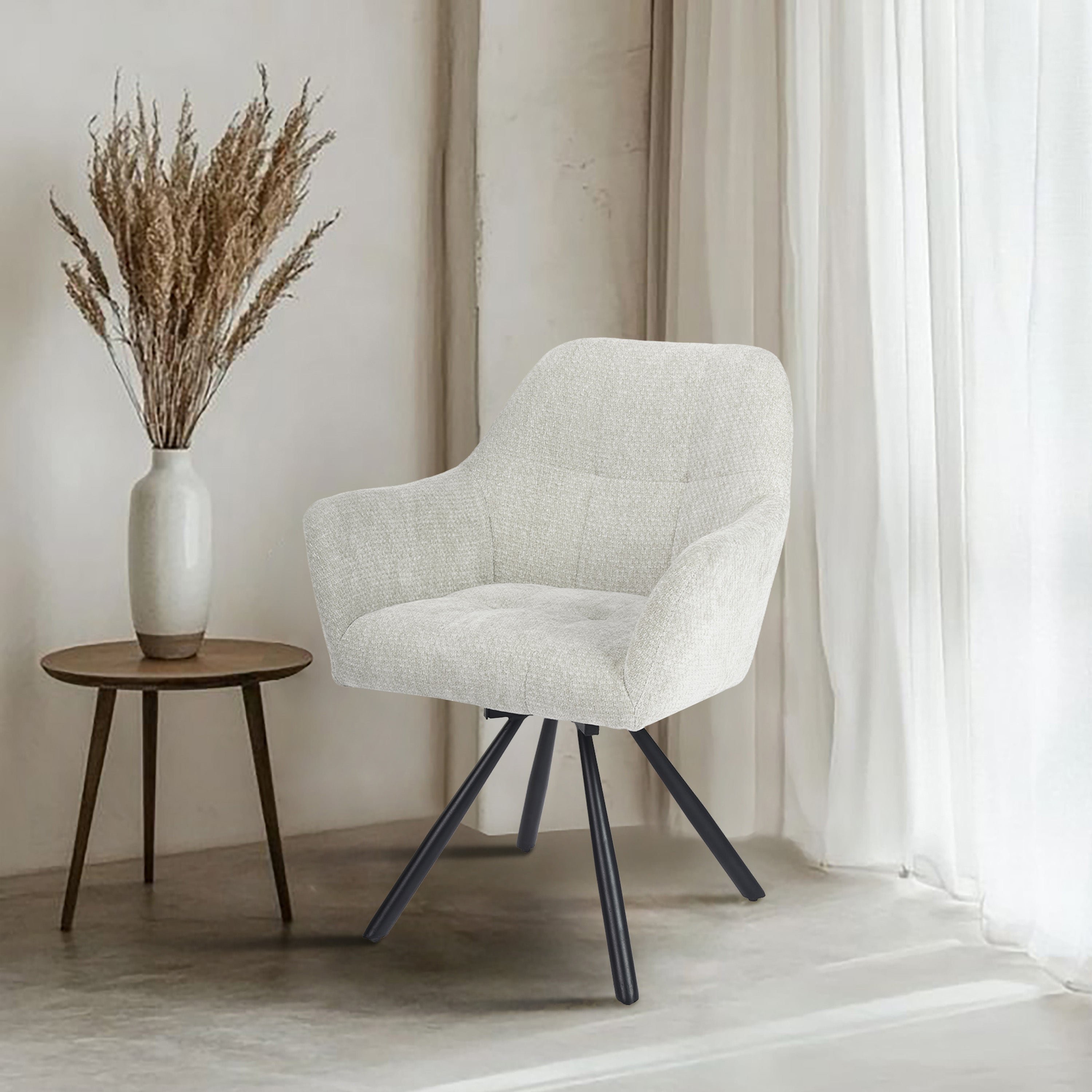 Breeze Draaistoel - Ecru - Chenille