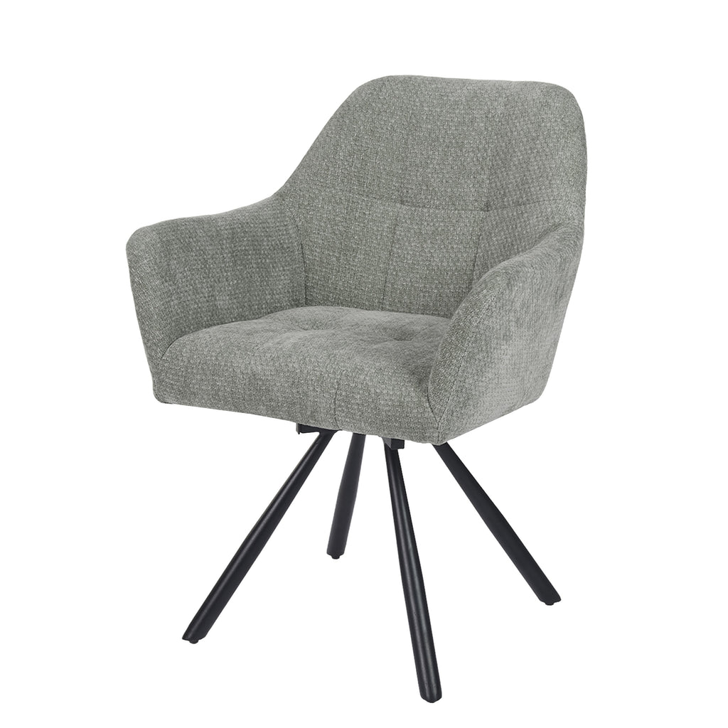 Breeze Draaistoel - Grijs - Chenille
