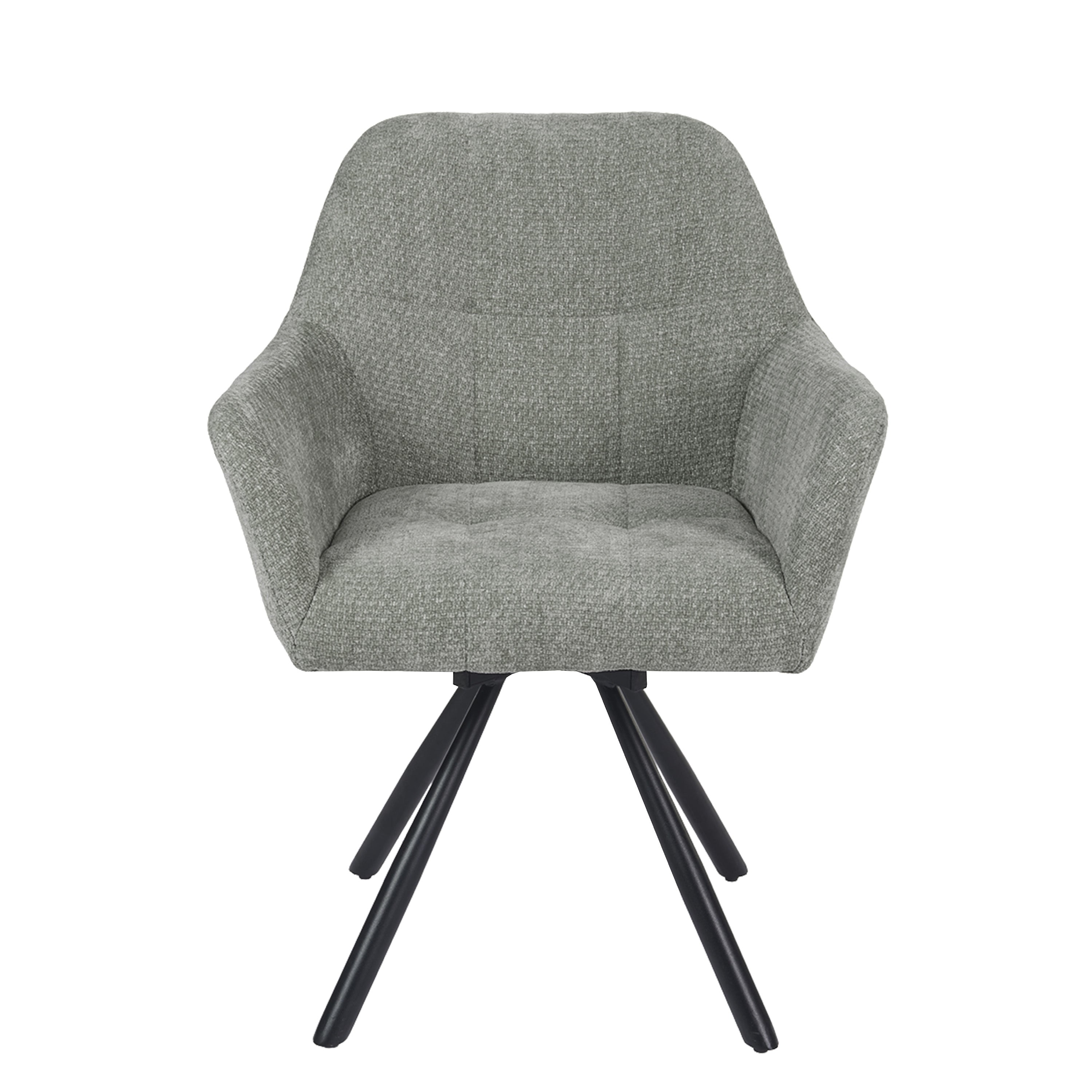 Breeze Draaistoel - Grijs - Chenille