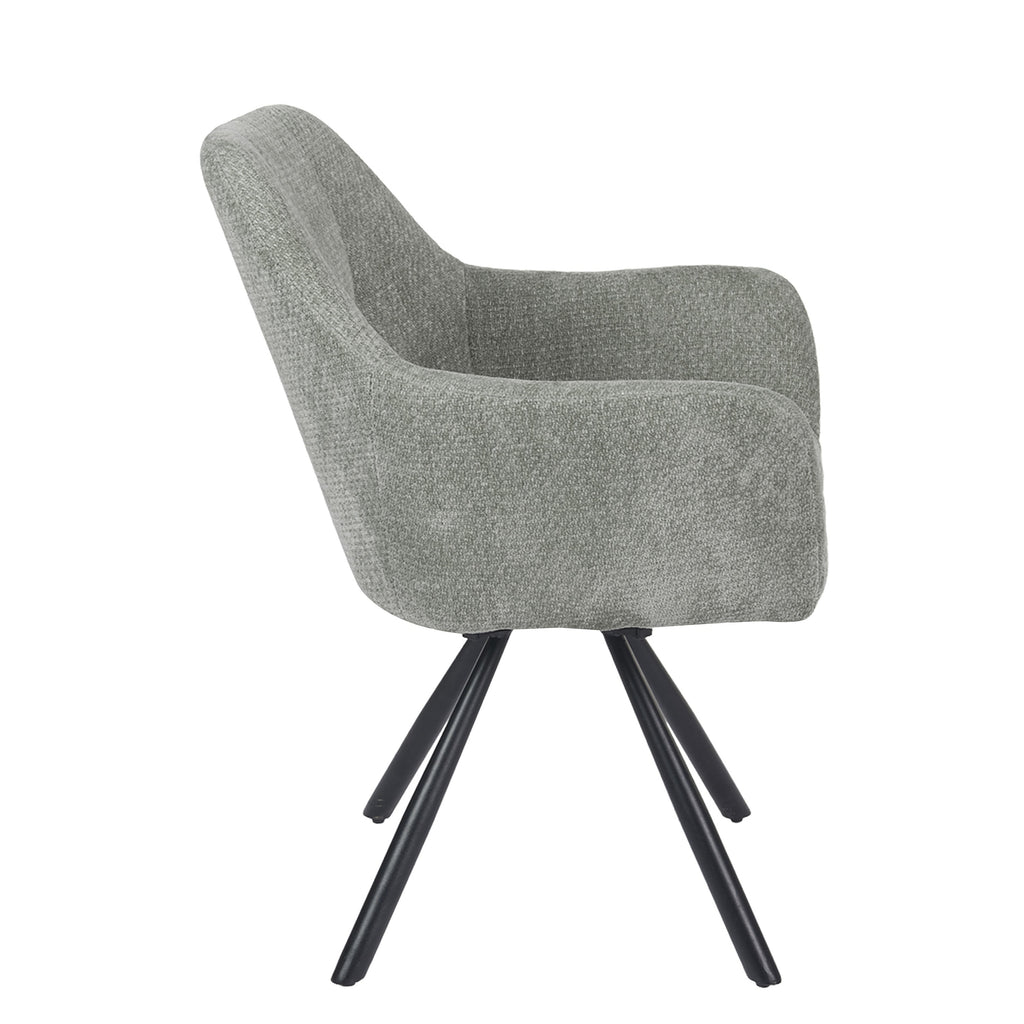 Breeze Draaistoel - Grijs - Chenille