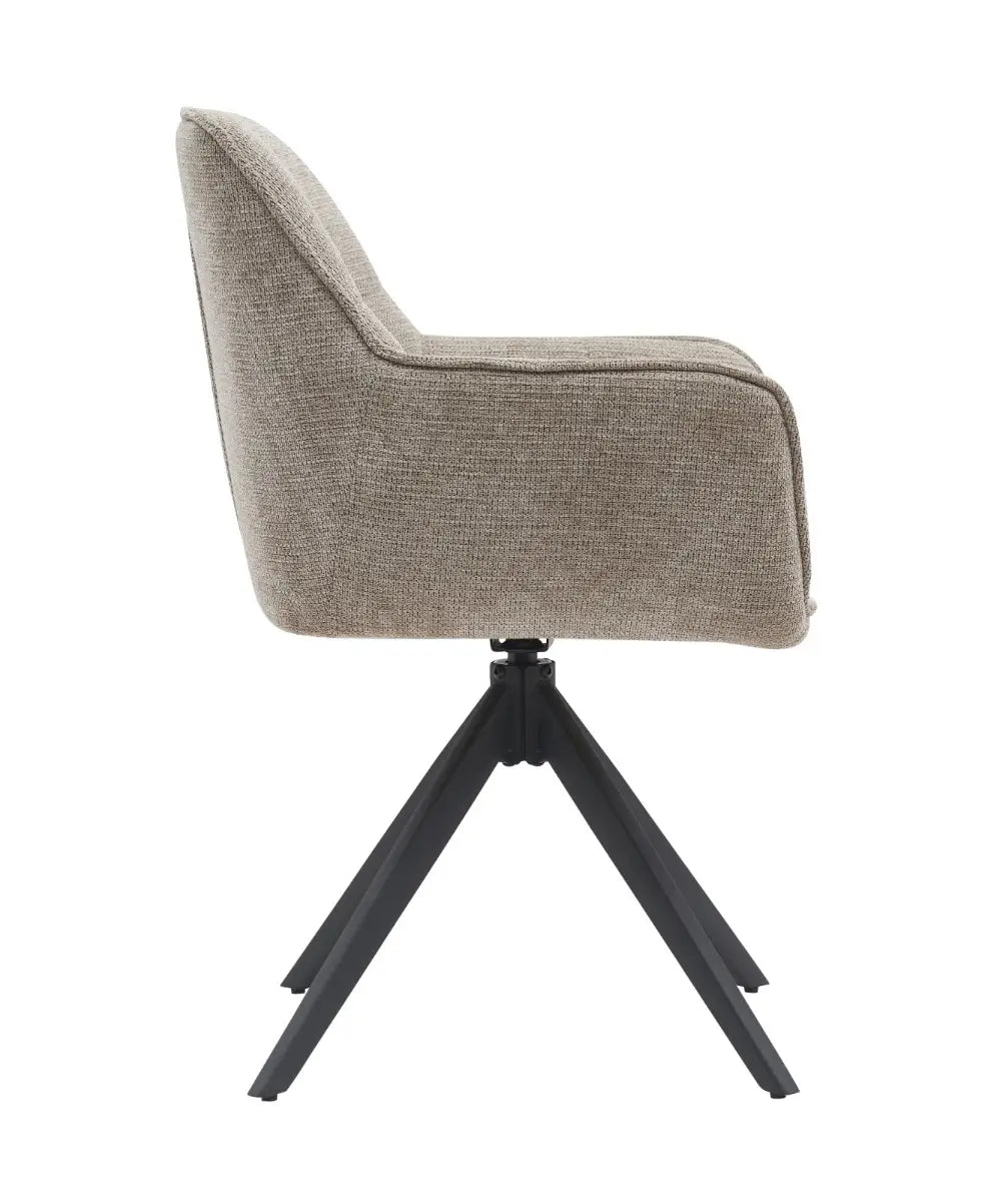 Eetkamerstoel Elise Taupe Draaibaar