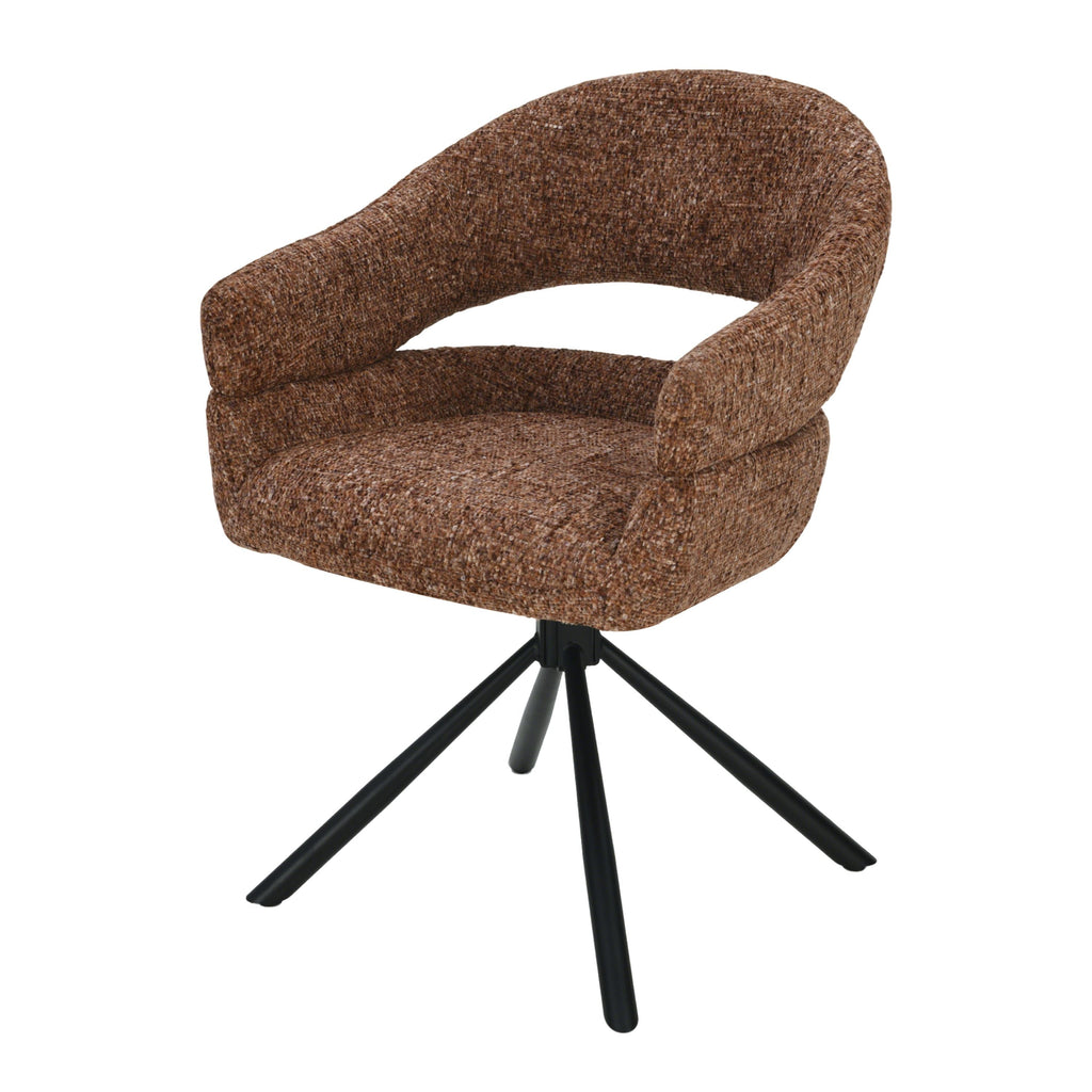 Clover Draaistoel - Brick Rood - Chenille