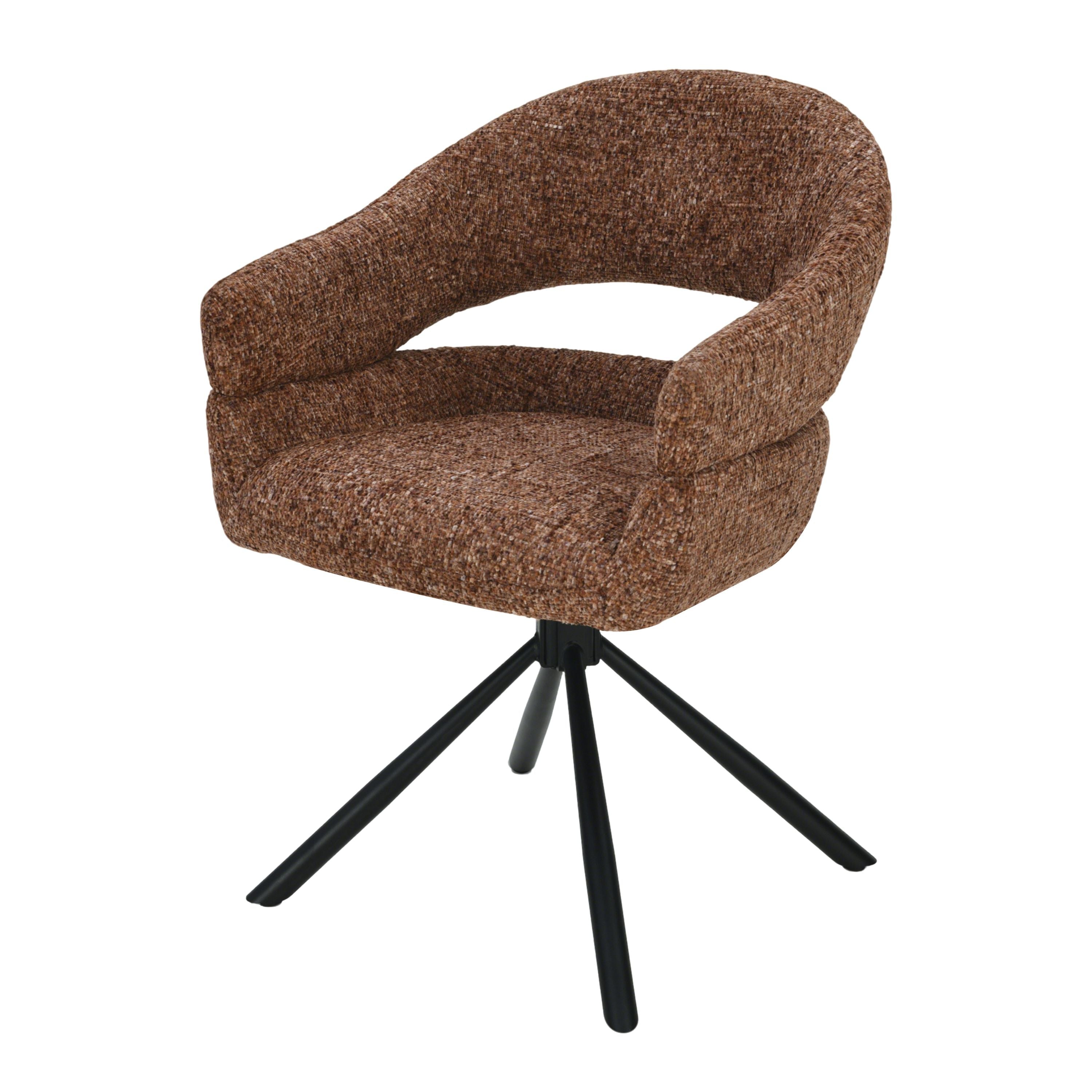 Clover Draaistoel - Brick Rood - Chenille