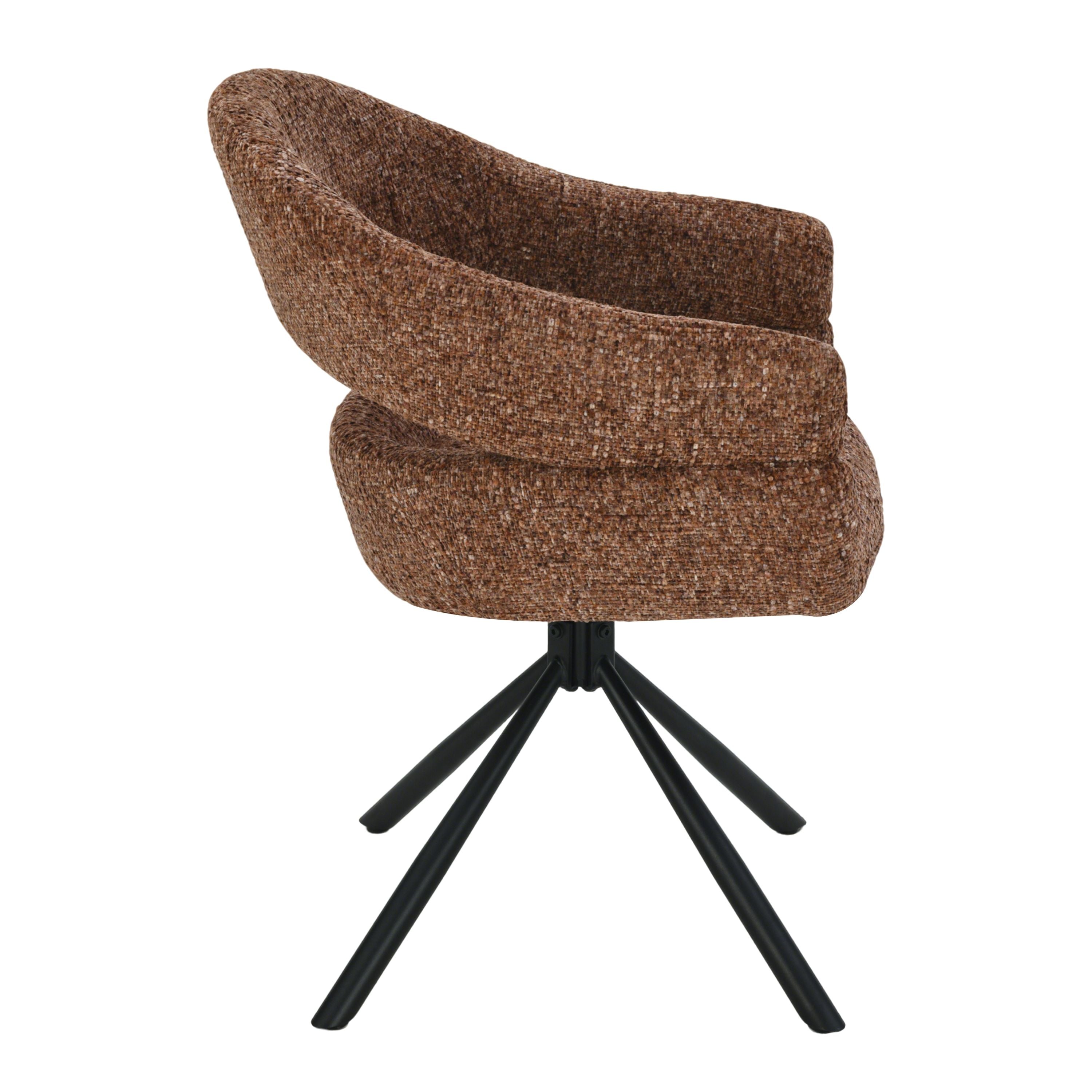 Clover Draaistoel - Brick Rood - Chenille