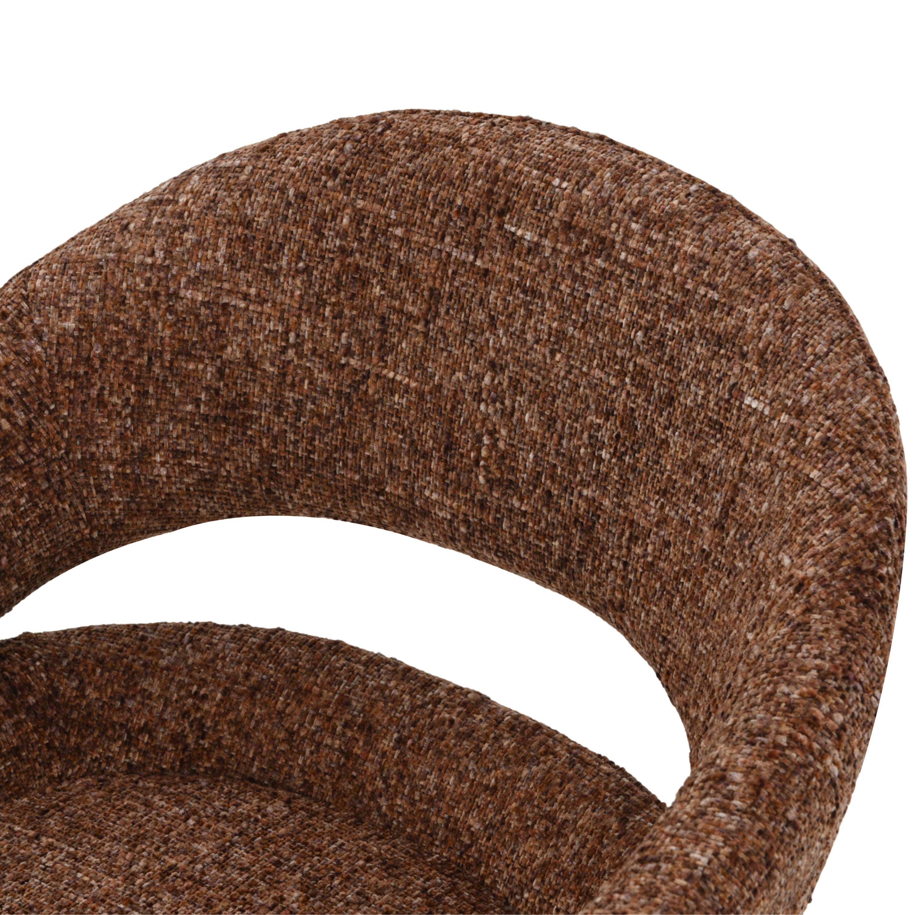 Clover Draaistoel - Brick Rood - Chenille