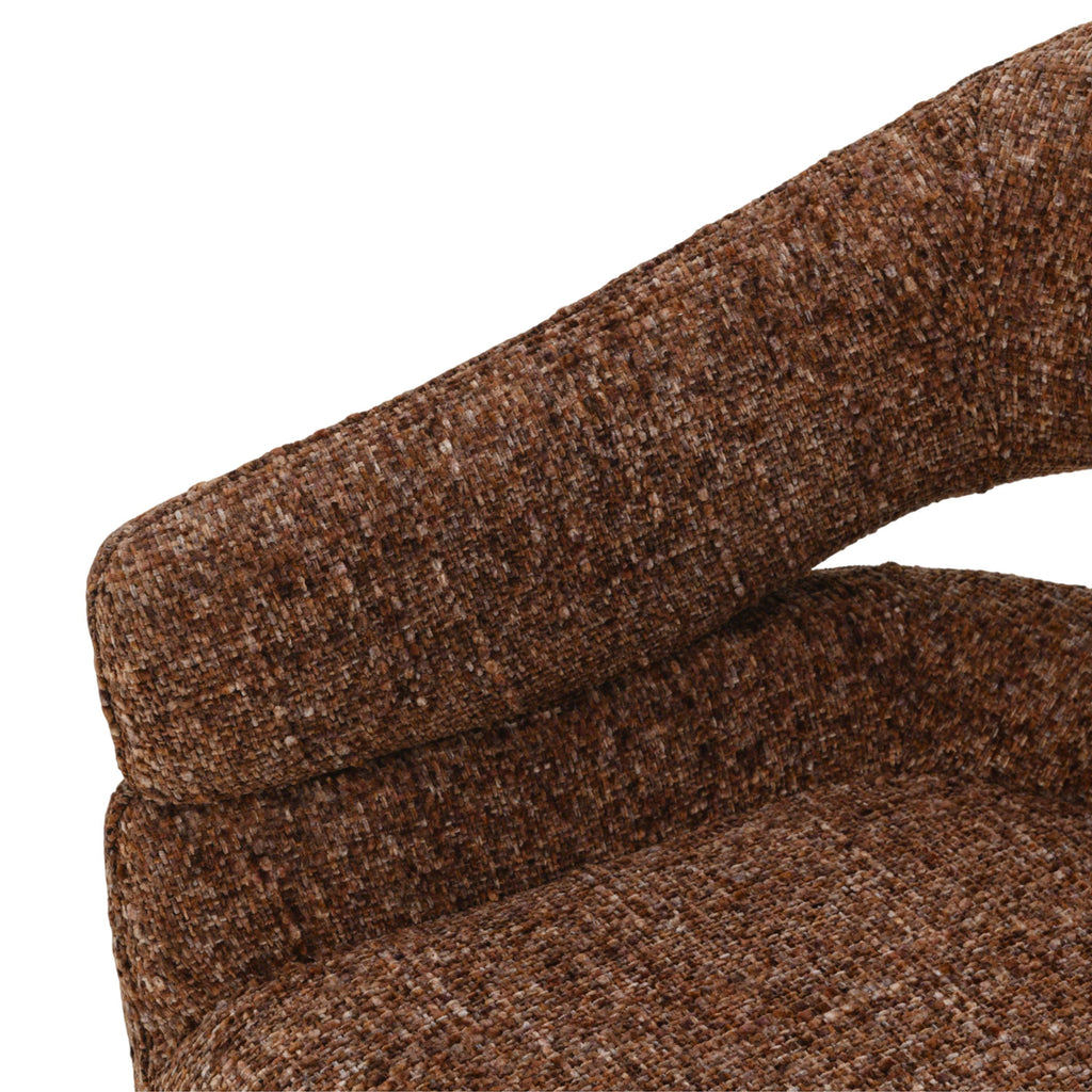 Clover Draaistoel - Brick Rood - Chenille