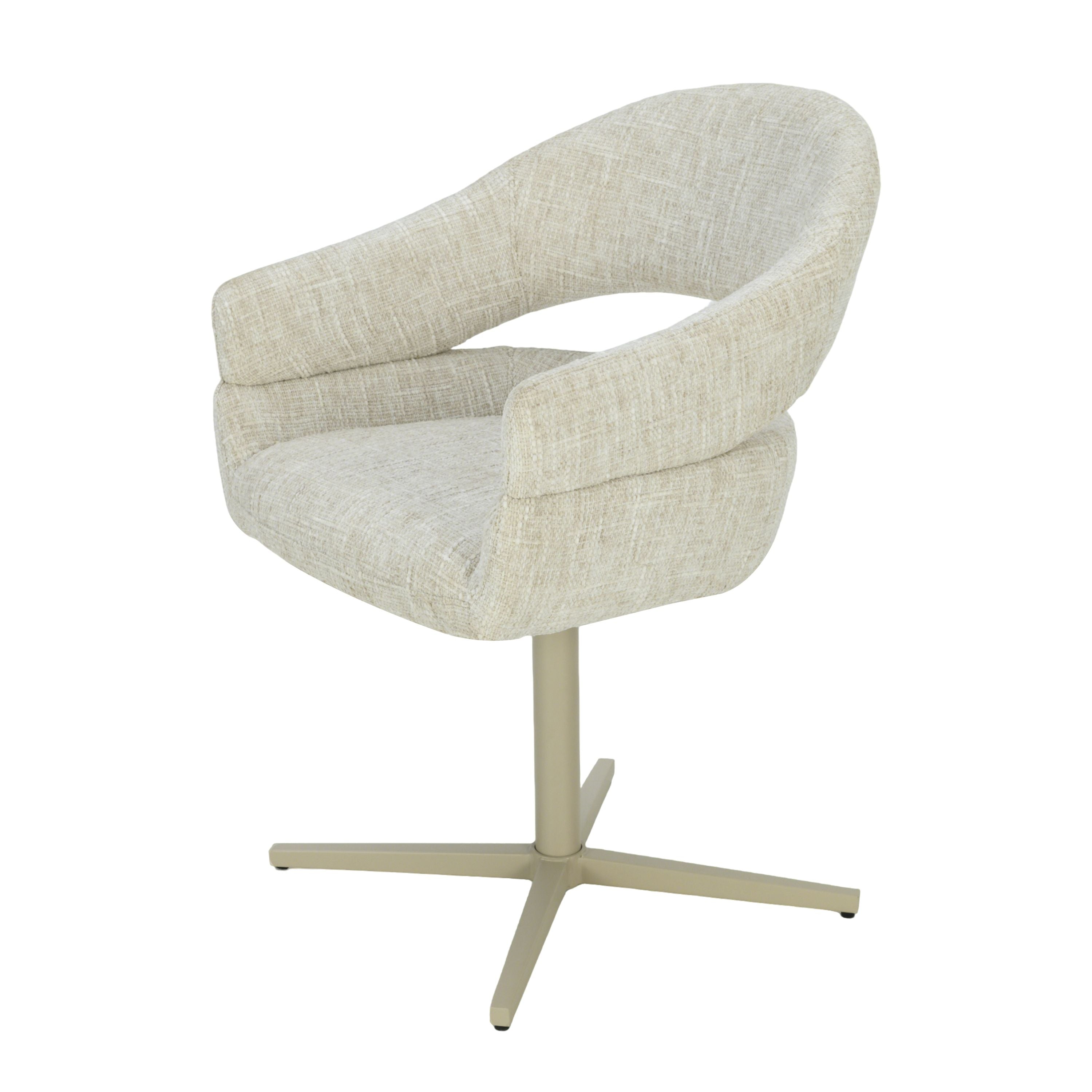 Clover Draaistoel - Beige - Chenille