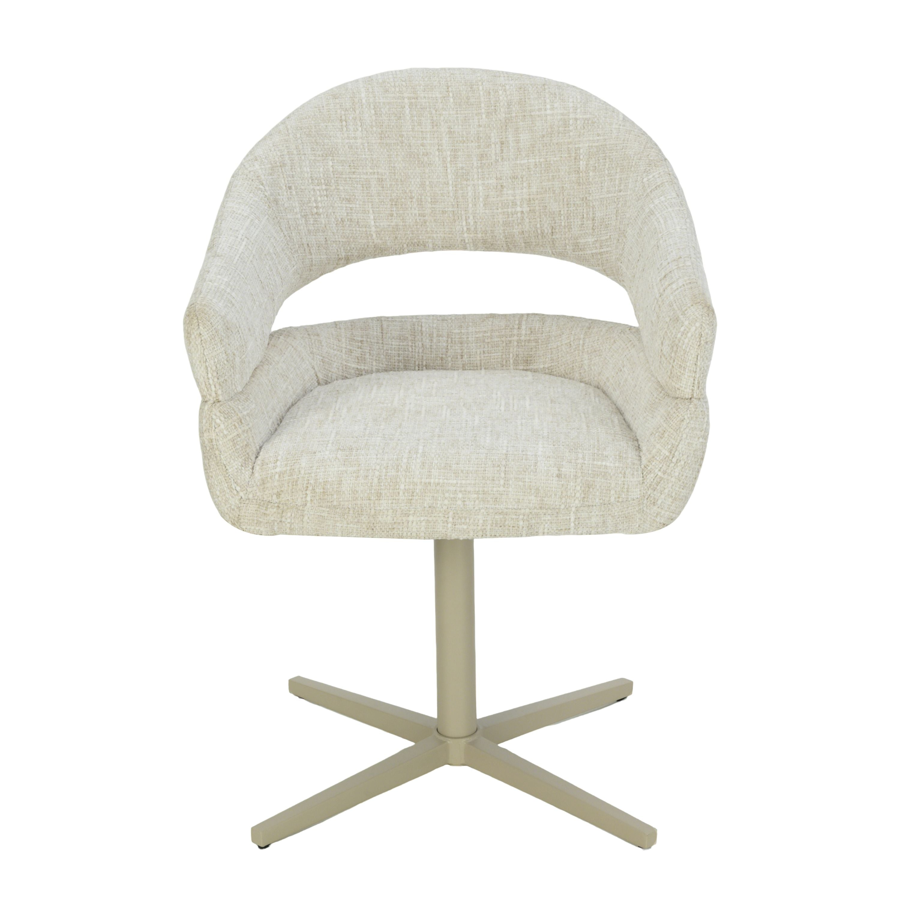 Clover Draaistoel - Beige - Chenille