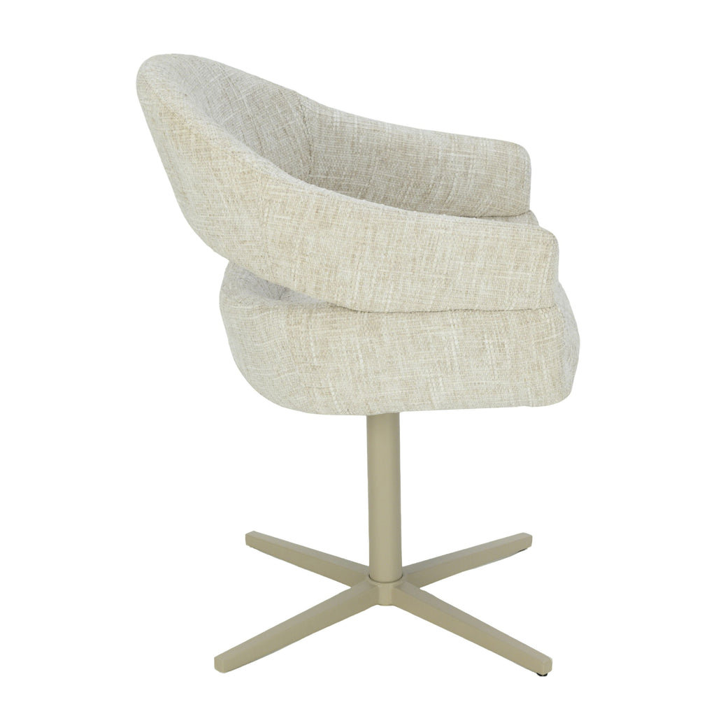 Clover Draaistoel - Beige - Chenille
