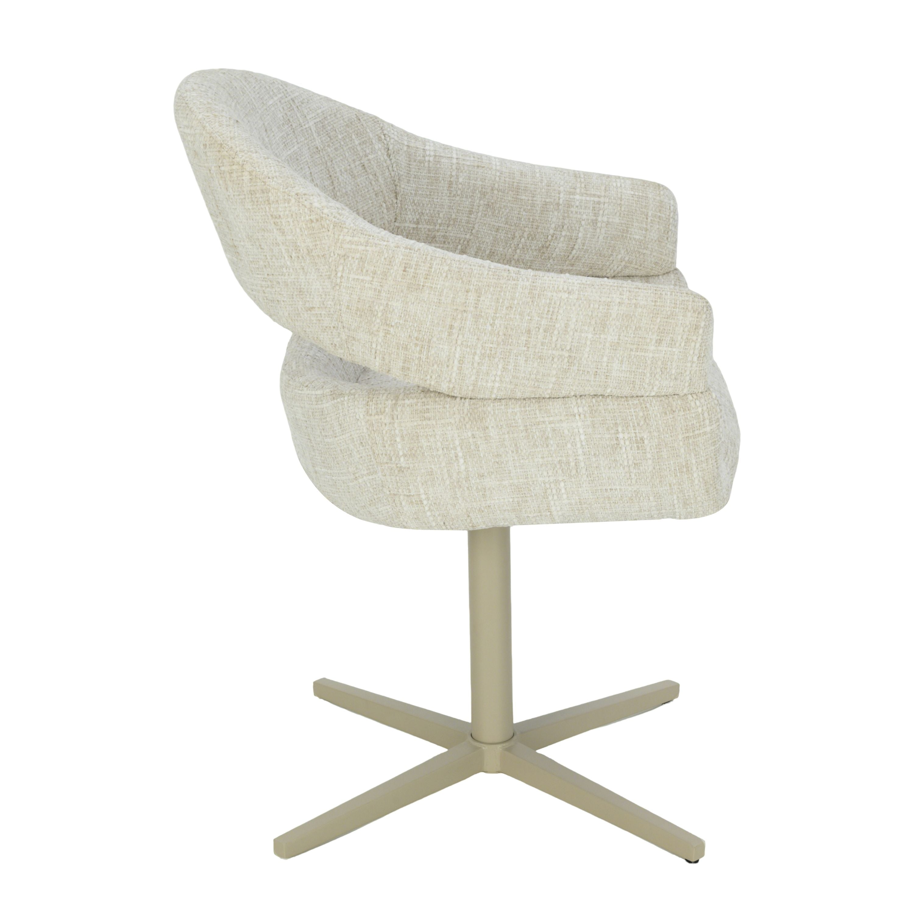 Clover Draaistoel - Beige - Chenille