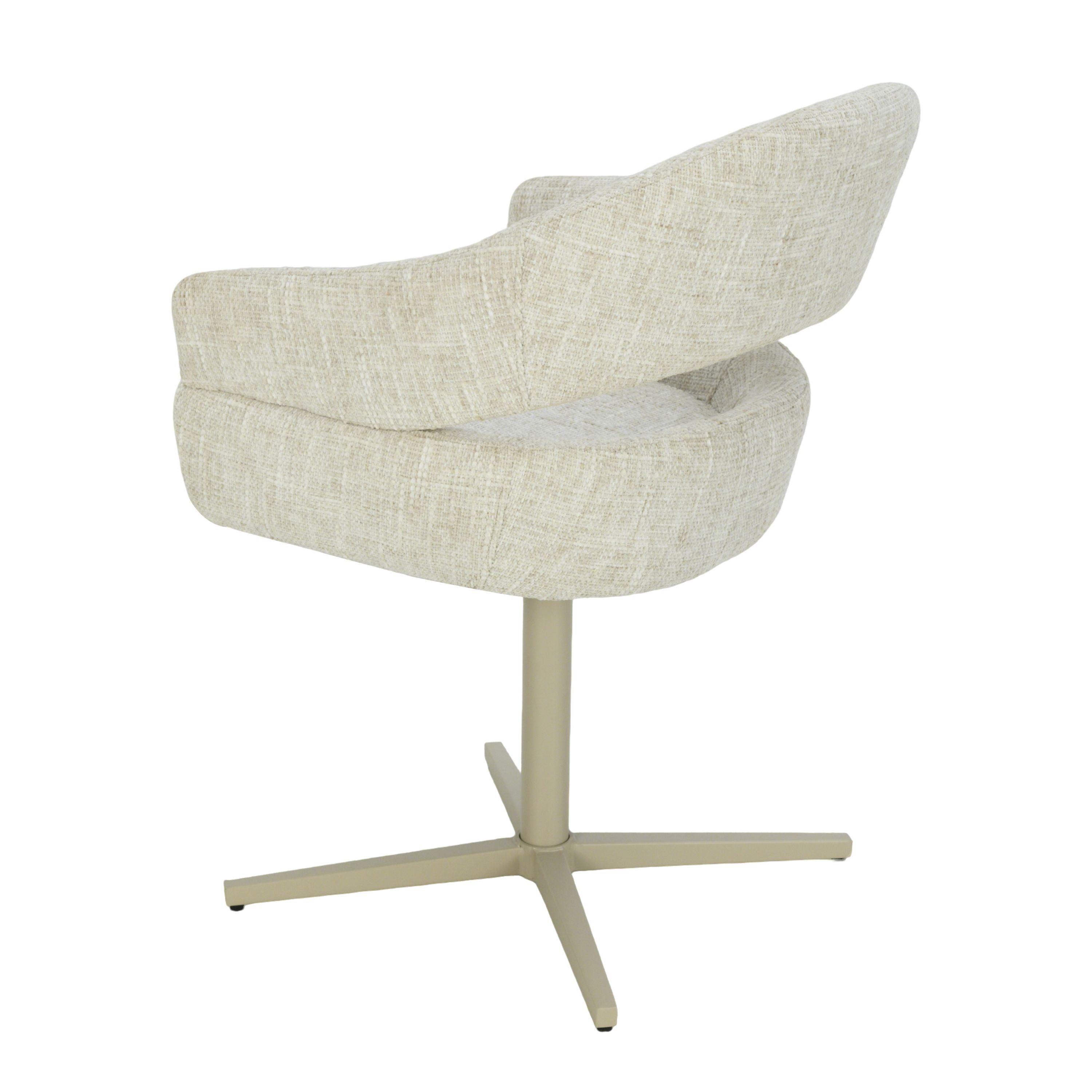 Clover Draaistoel - Beige - Chenille