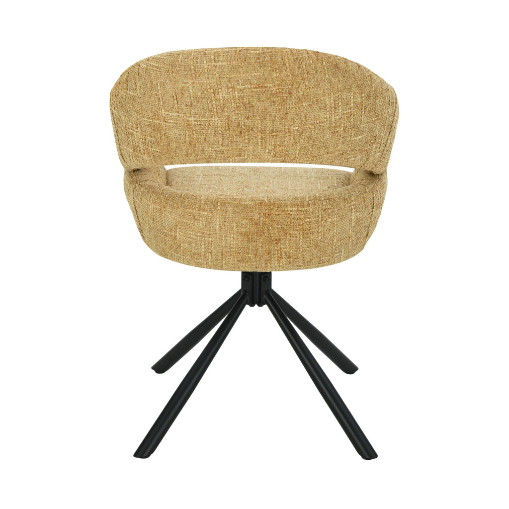 Clover Draaistoel - Geel - Chenille