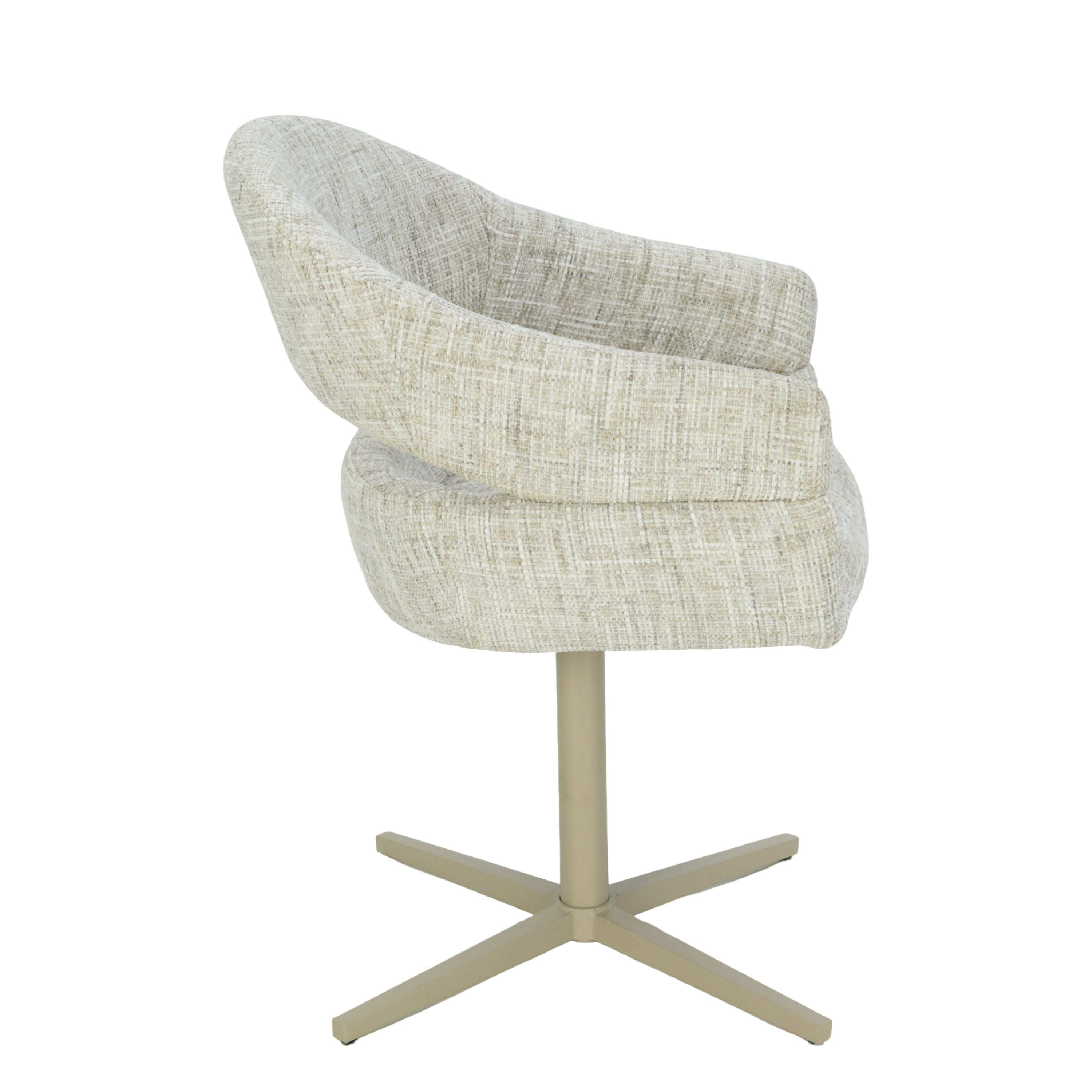 Clover Draaistoel - Zand - Chenille