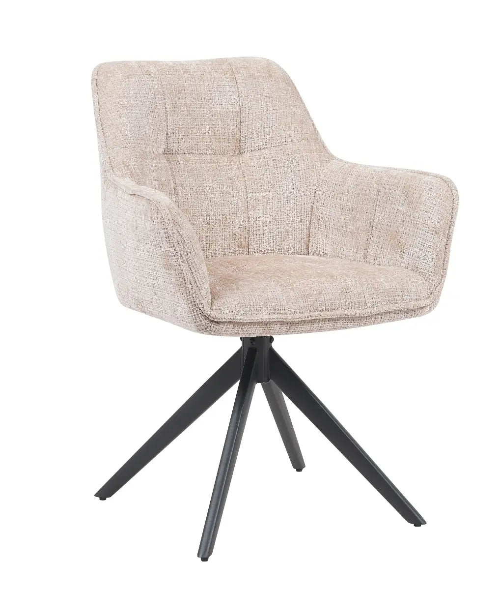 Eetkamerstoel Elise Beige Draaibaar