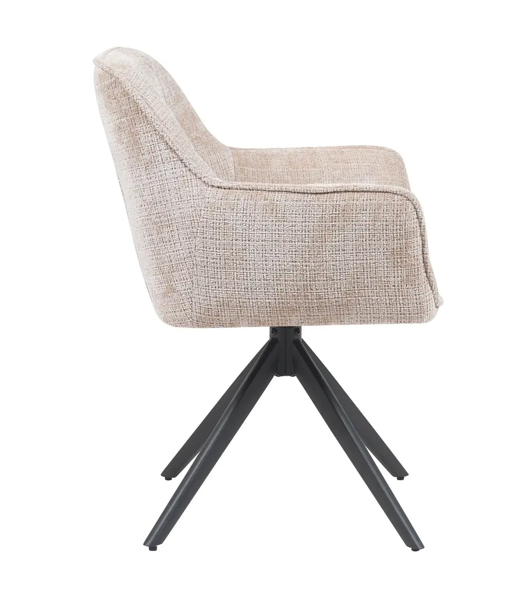 Eetkamerstoel Elise Beige Draaibaar