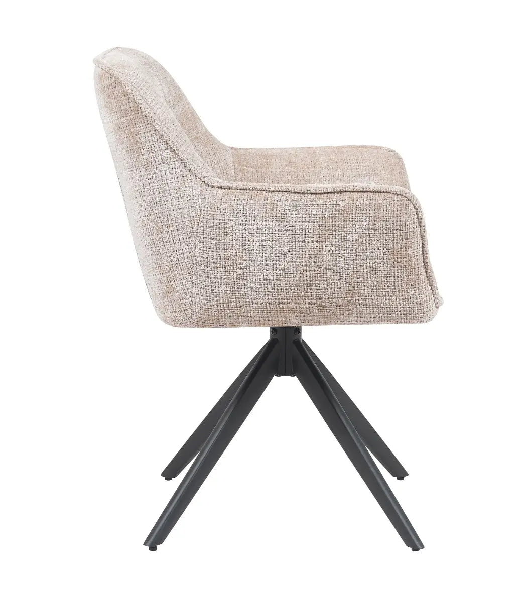 Eetkamerstoel Elise Beige Draaibaar