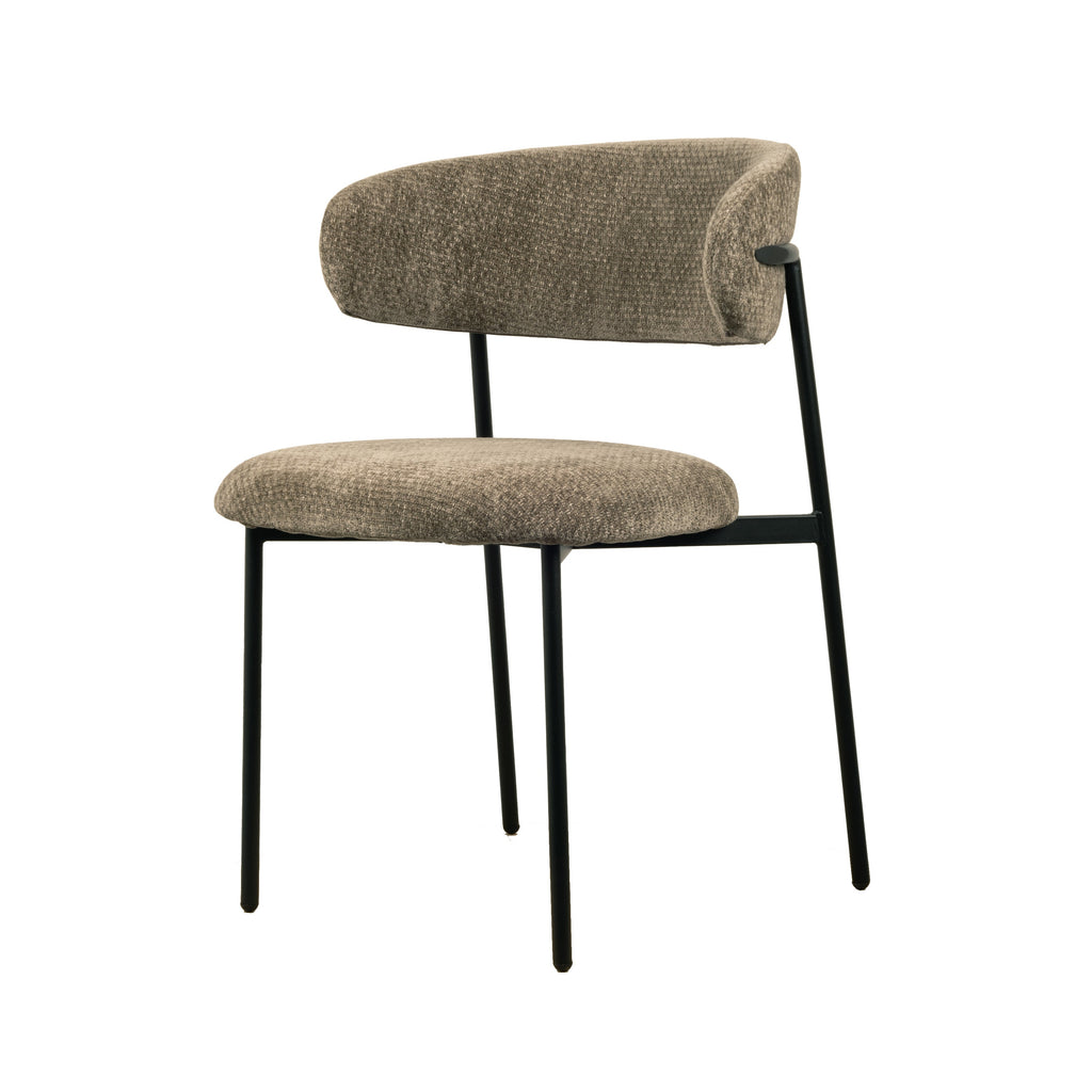 Kiara Eetkamerstoel - Khaki Chenille